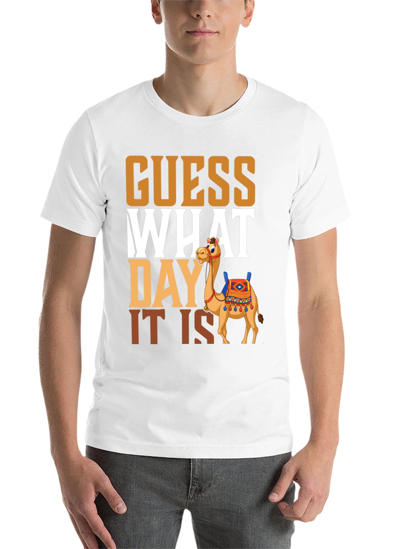 Black Guess What Day It Is Camel Hump Day T-Shirt view 14