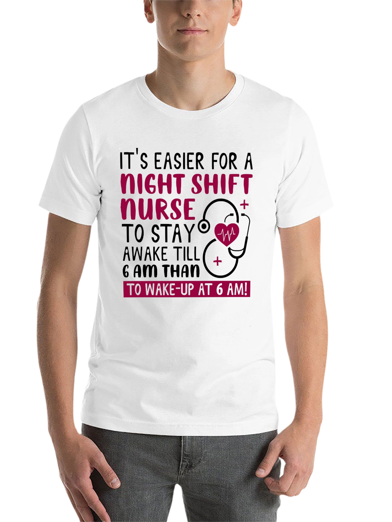 Black Night Shift Nurse T-Shirt view 14