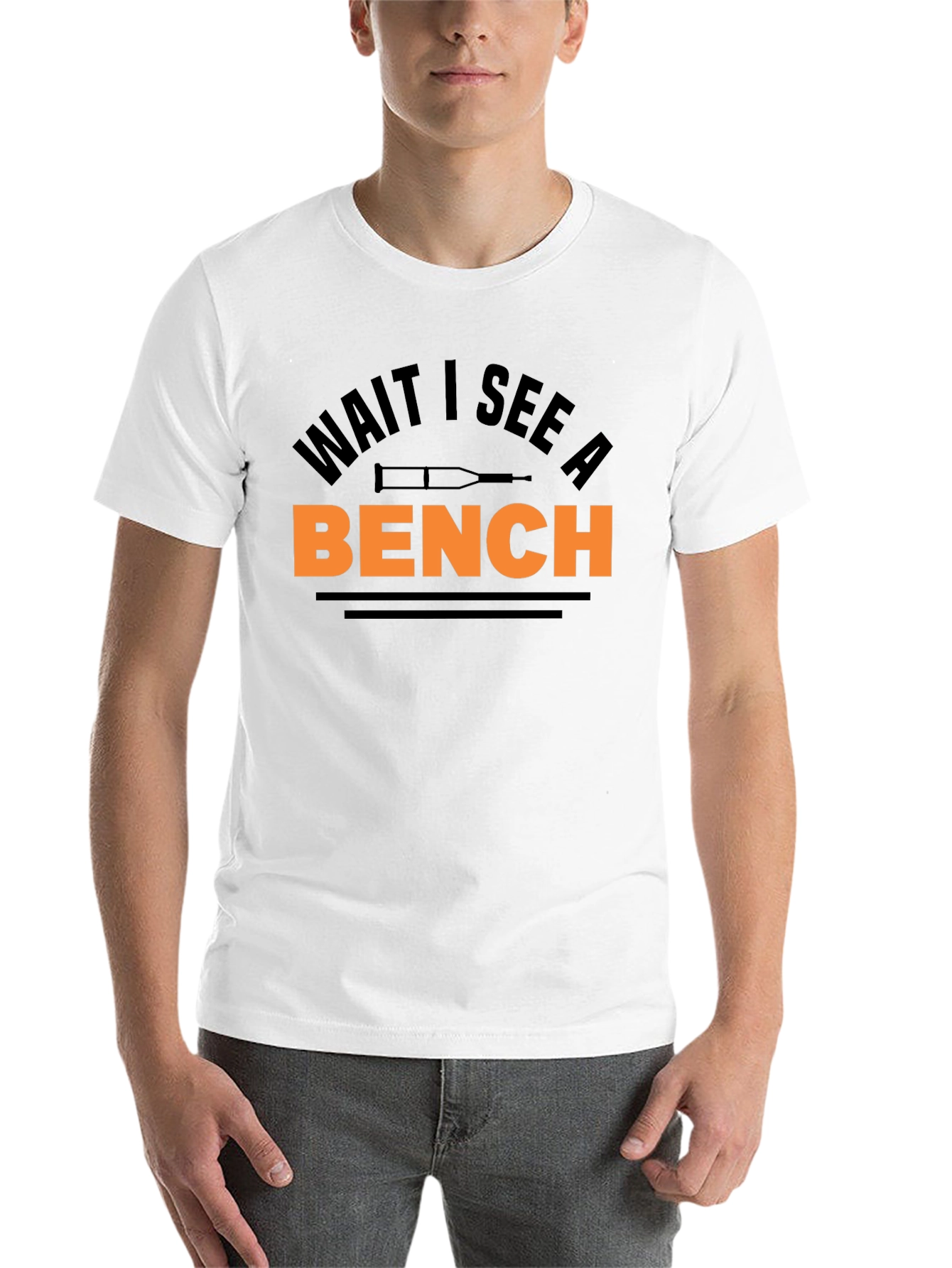 Black Wait I See A Bench T-Shirt - Funny Injury Tee view 14