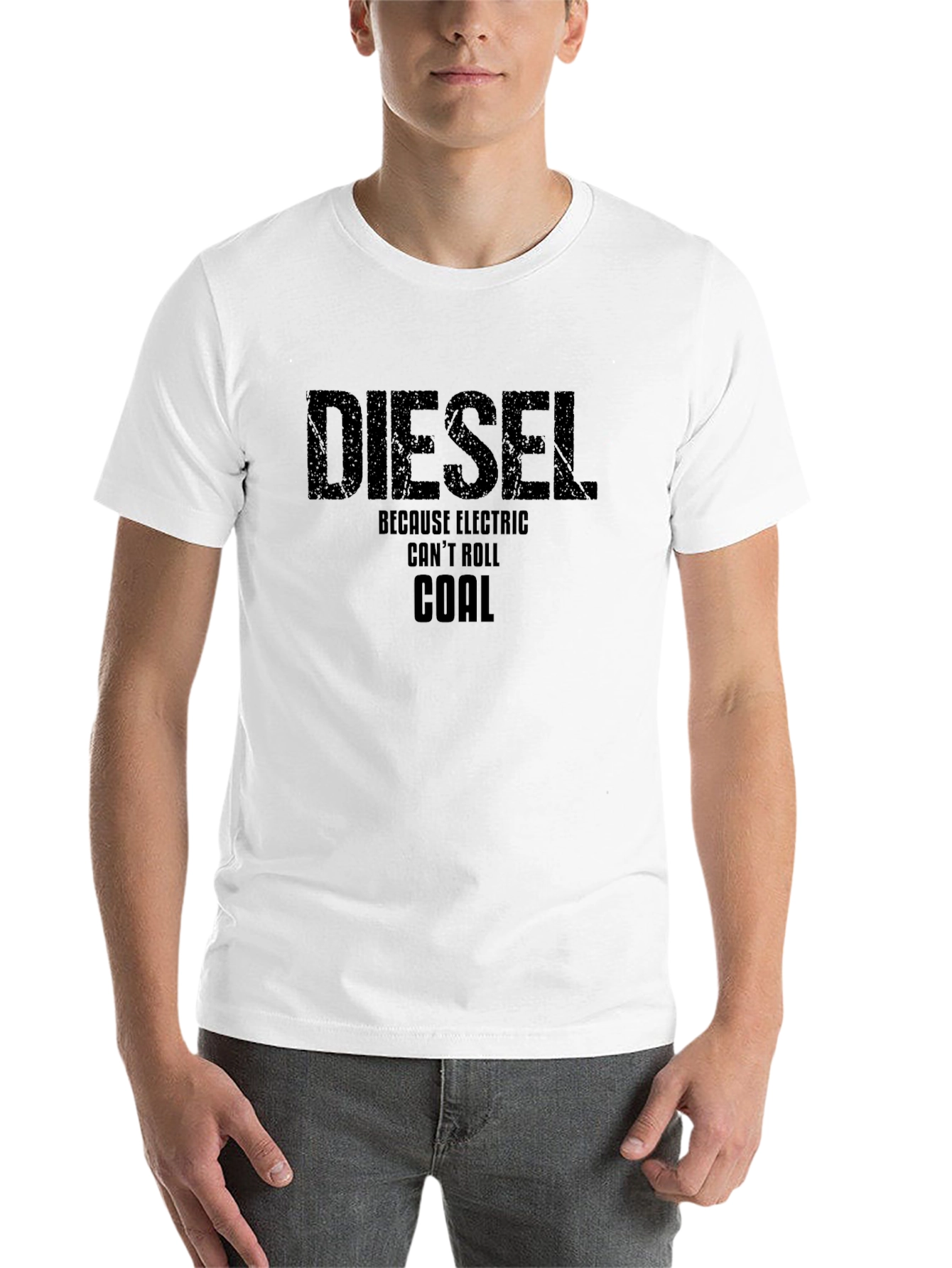 Black Diesel Because Electric Can't Roll Coal T-Shirt view 14