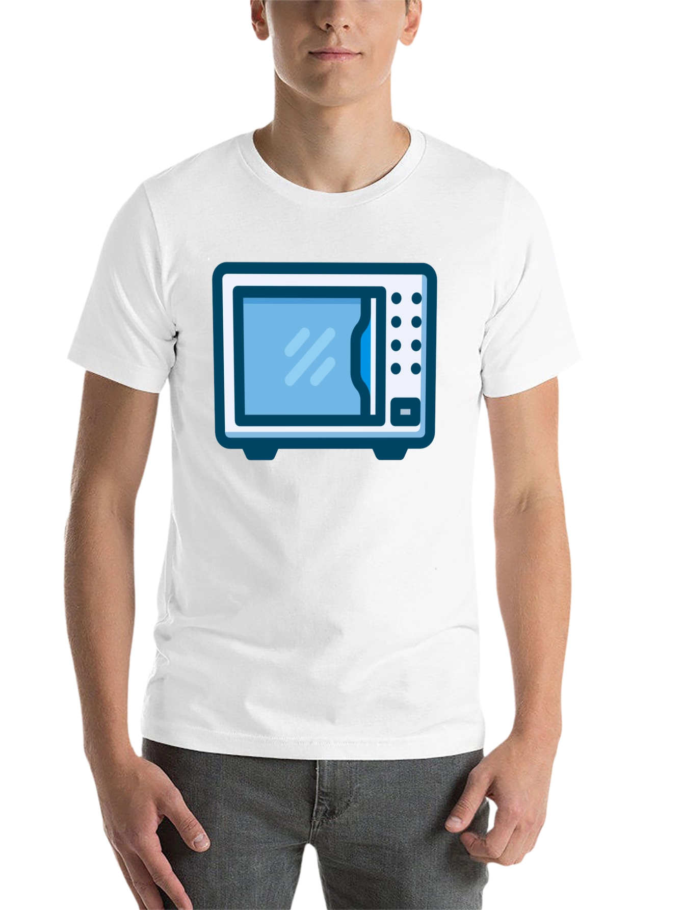 Black Microwave T-Shirt - Quirky Graphic Tee view 14