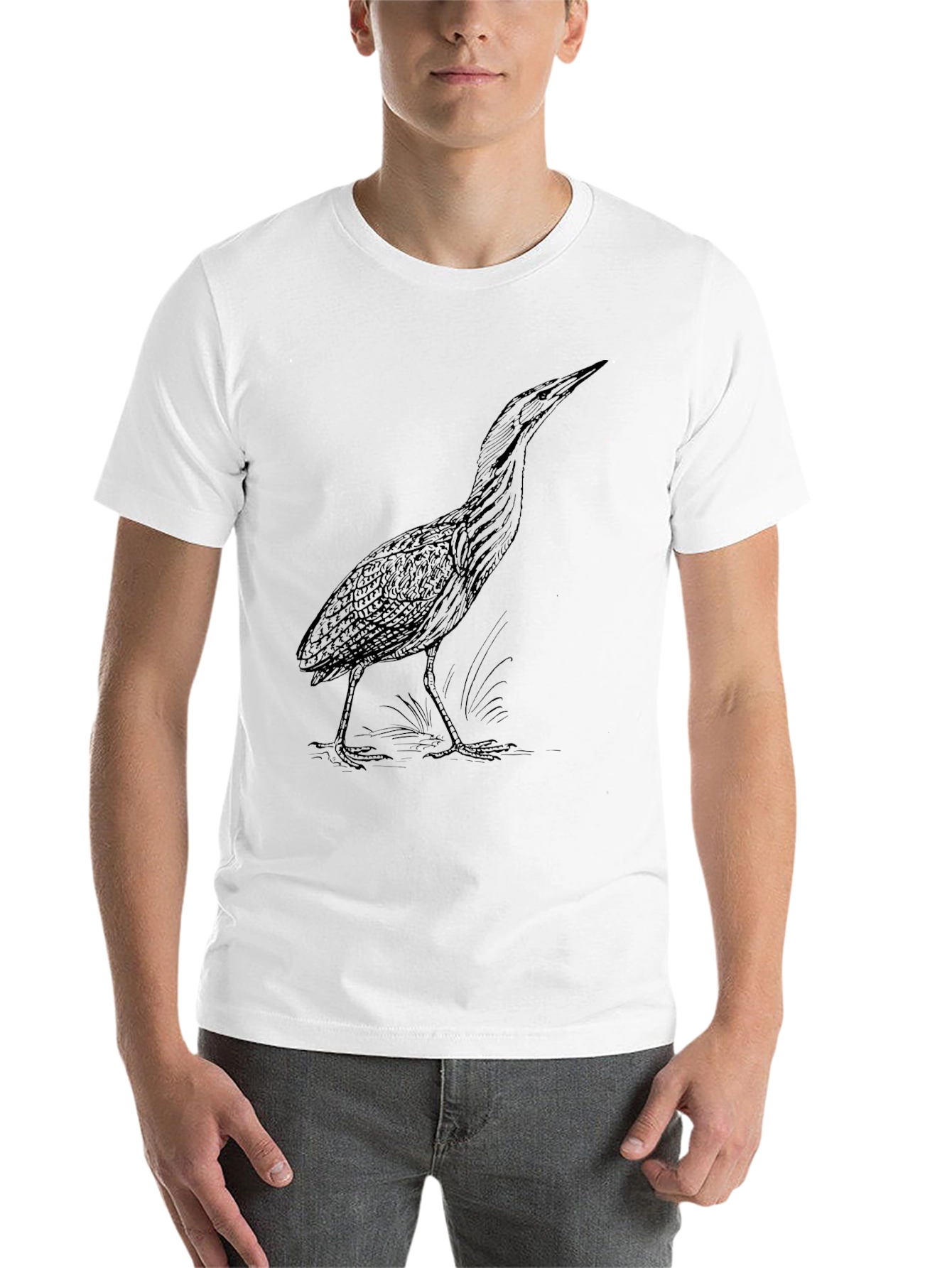 Black Black Heron Graphic Tee - Nature Lover's Shirt view 14