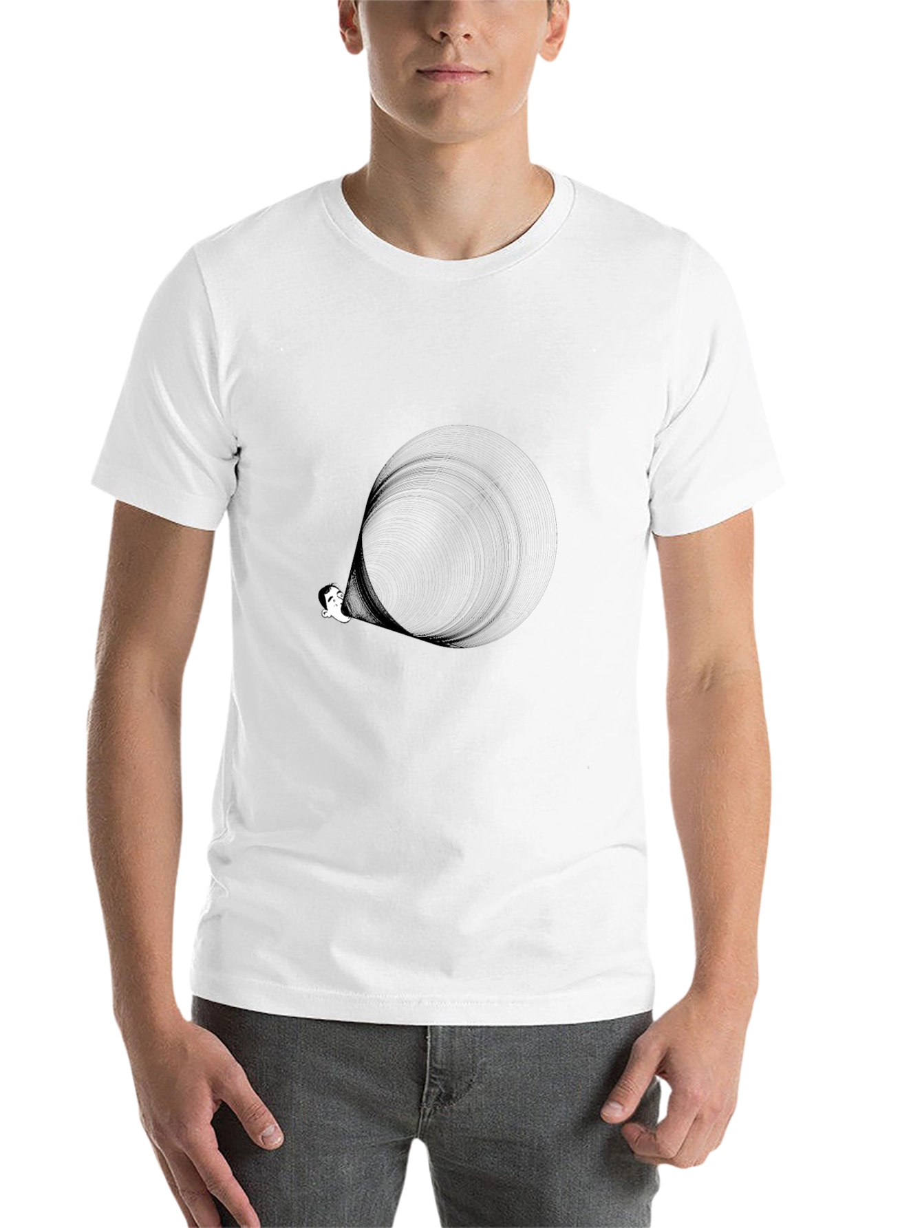 Black Black Hole Humor T-Shirt - Casual Graphic Tee view 14
