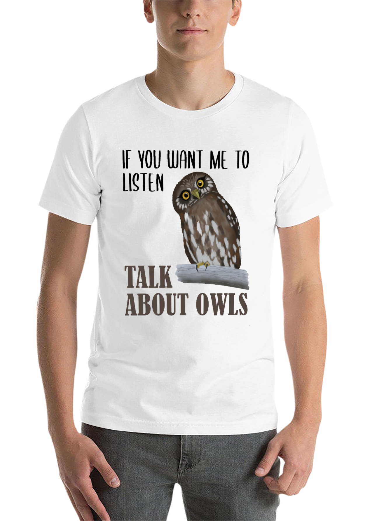Black Talk About Owls T-Shirt, Funny Owl Lover Tee view 14