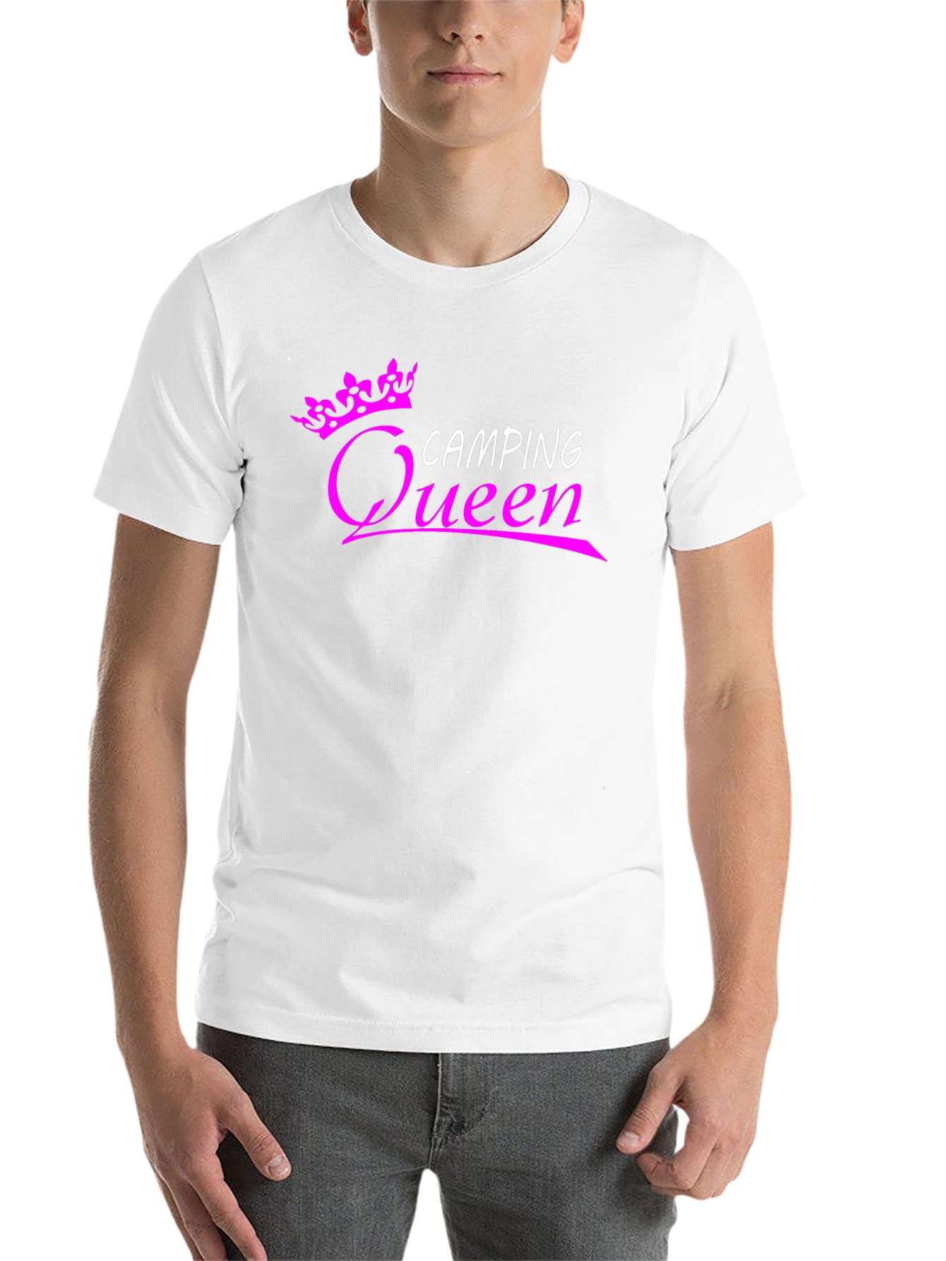 Black Camping Queen Graphic Tee - Black view 14