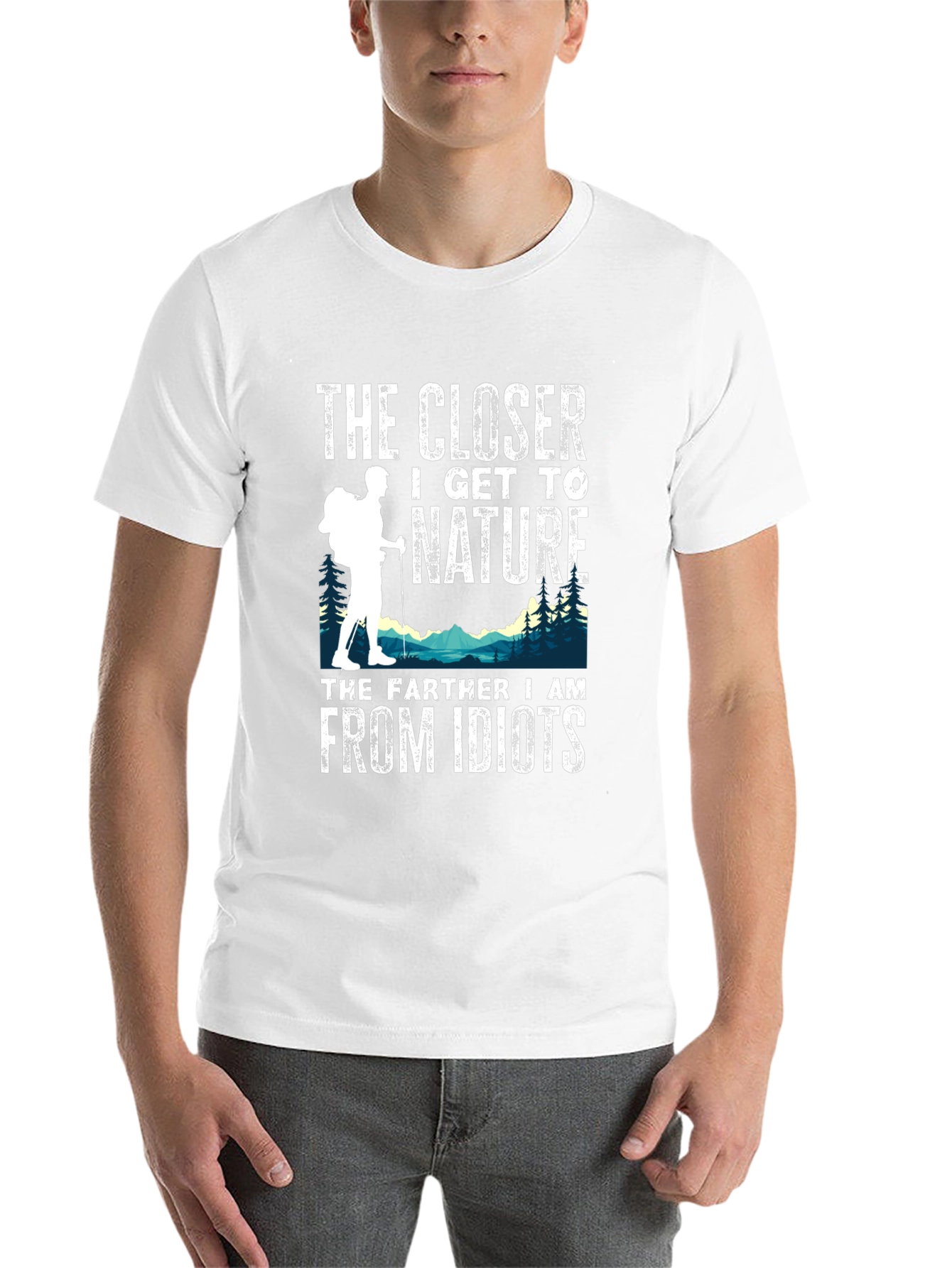 Black Nature Lover T-Shirt: The Closer I Get view 14