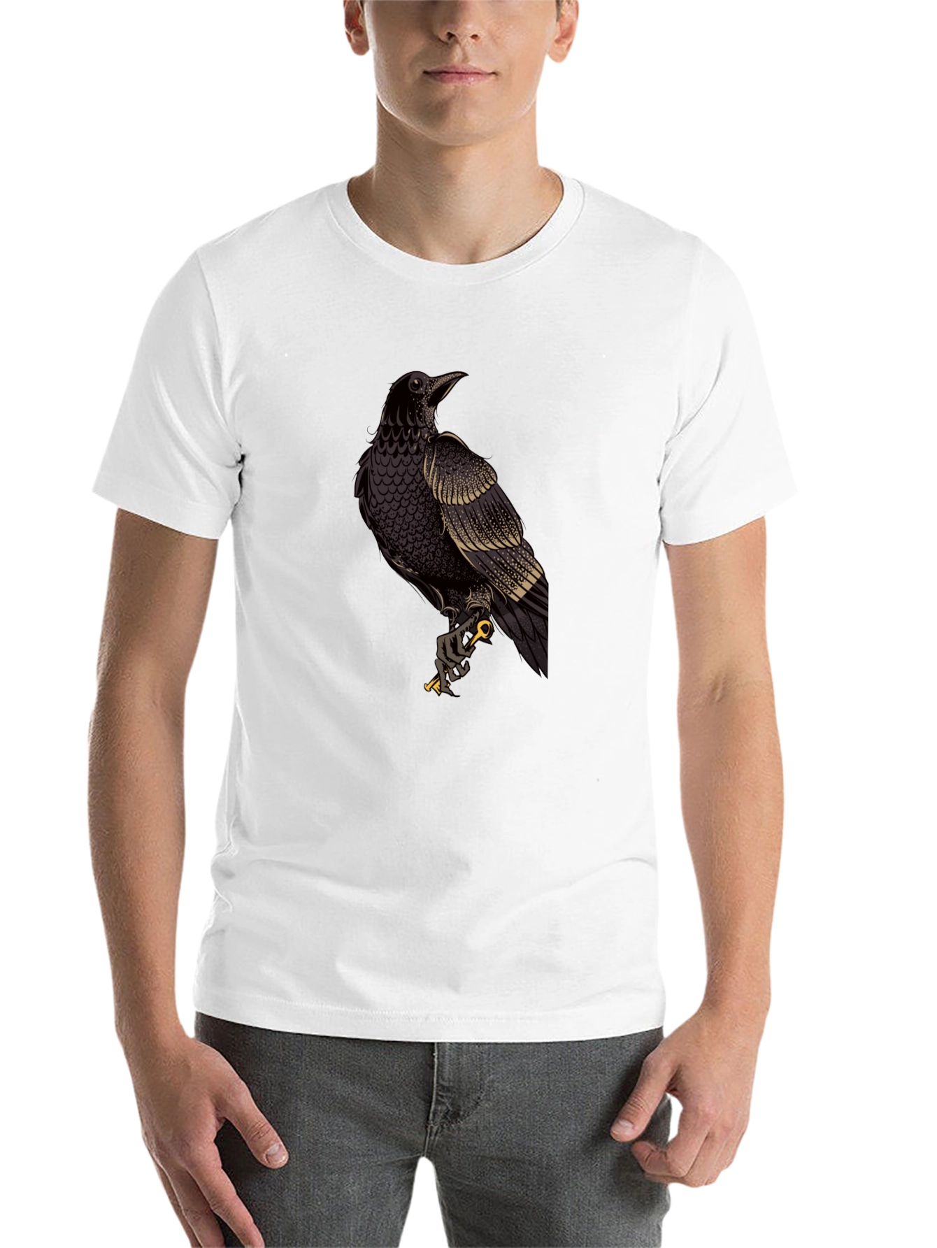 Black Raven Graphic Black T-Shirt view 14