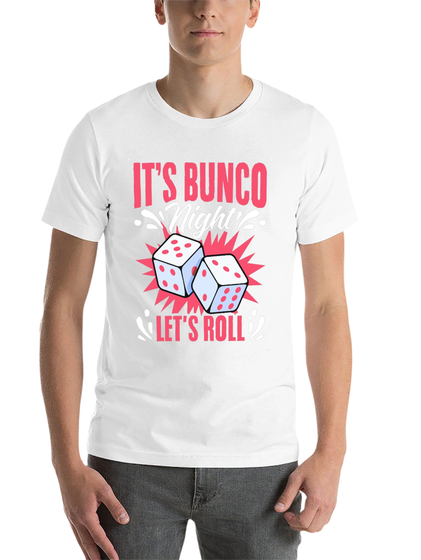 Black It's Bunco Night! Dice Graphic Tee view 14