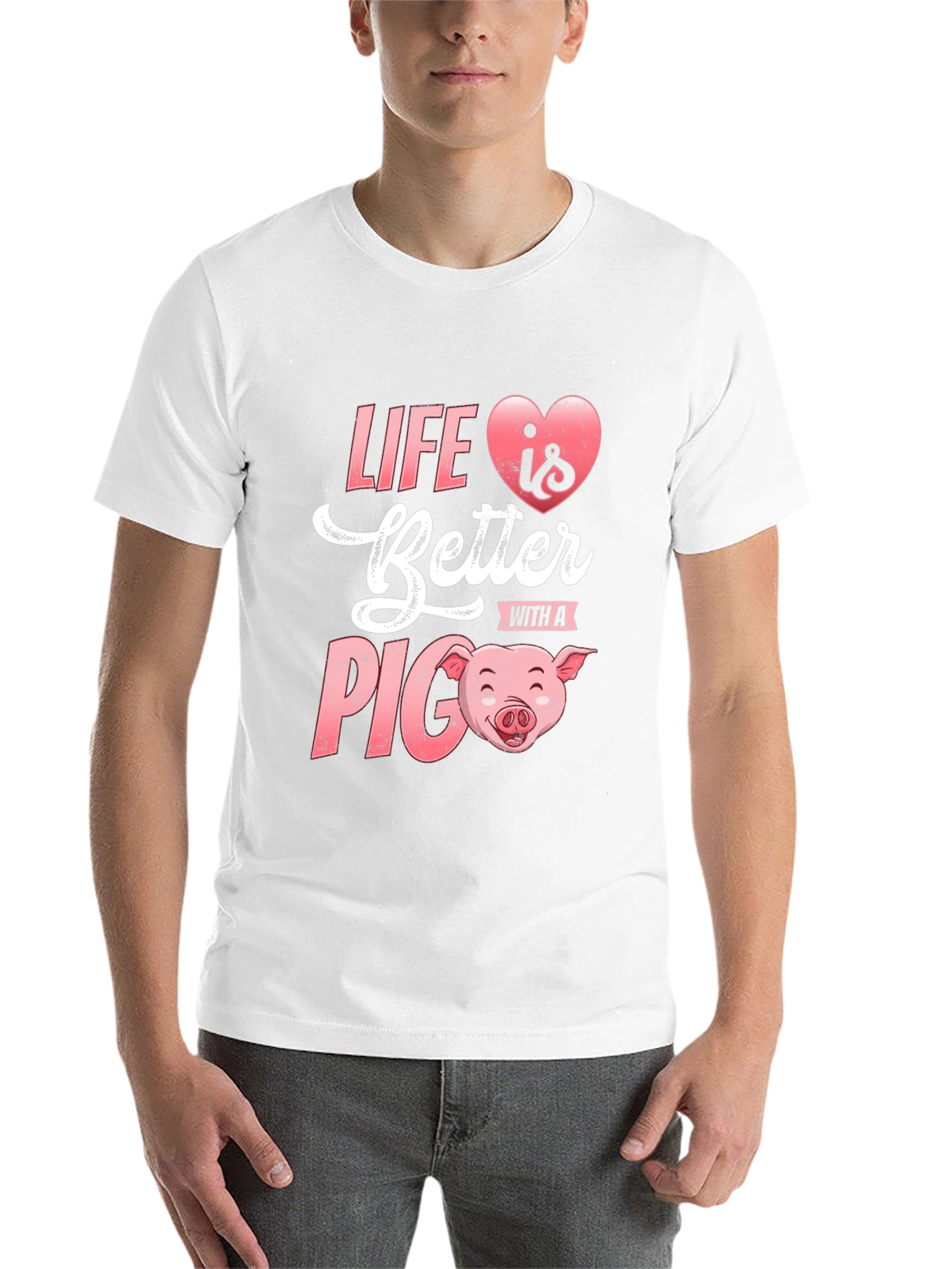 Black Life Is Better With A Pig Graphic T-Shirt view 14