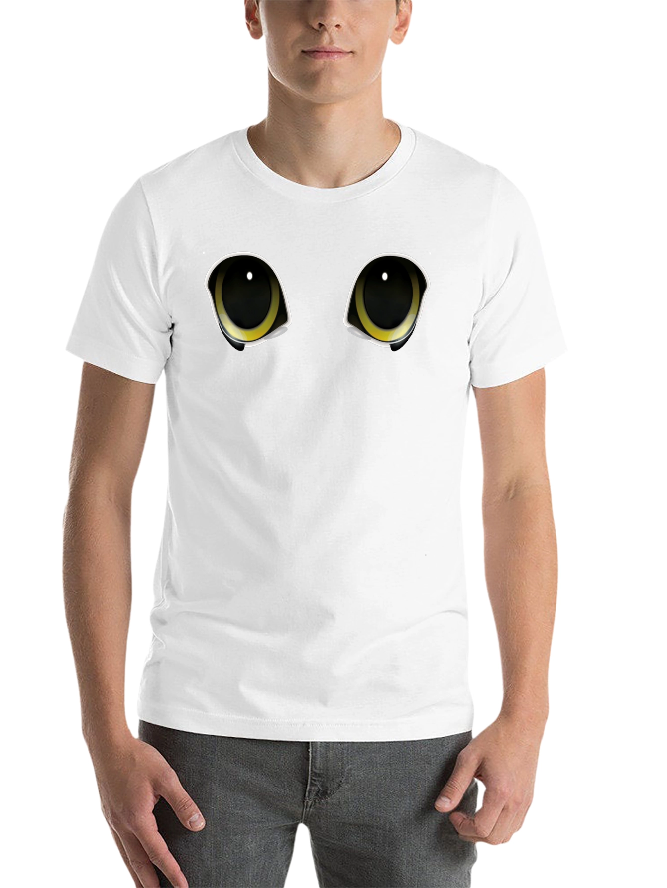 Black Black Cat Eyes Graphic Tee view 14