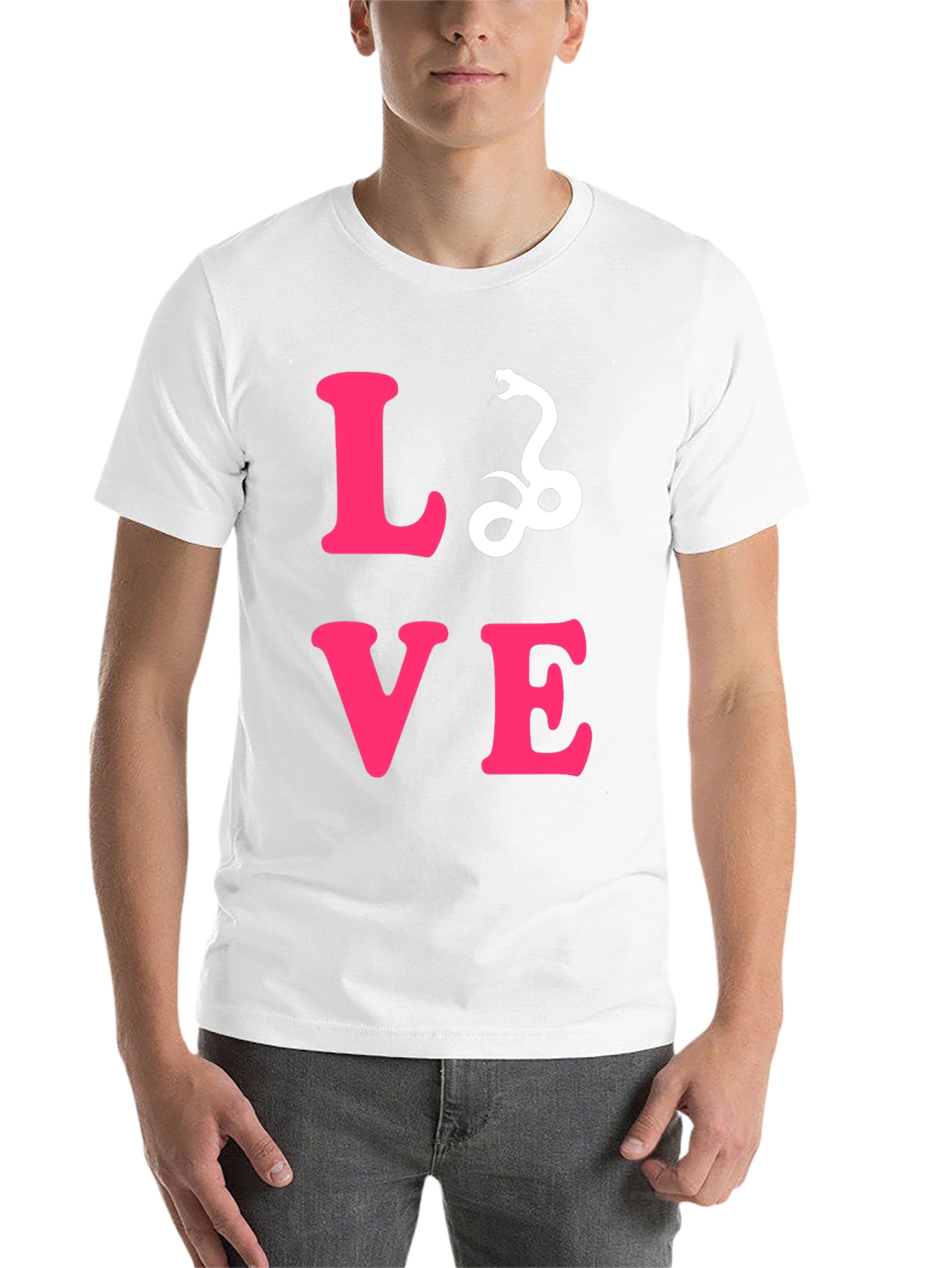 Black Love Snake Graphic Tee - Stylish Unisex T-Shirt view 14