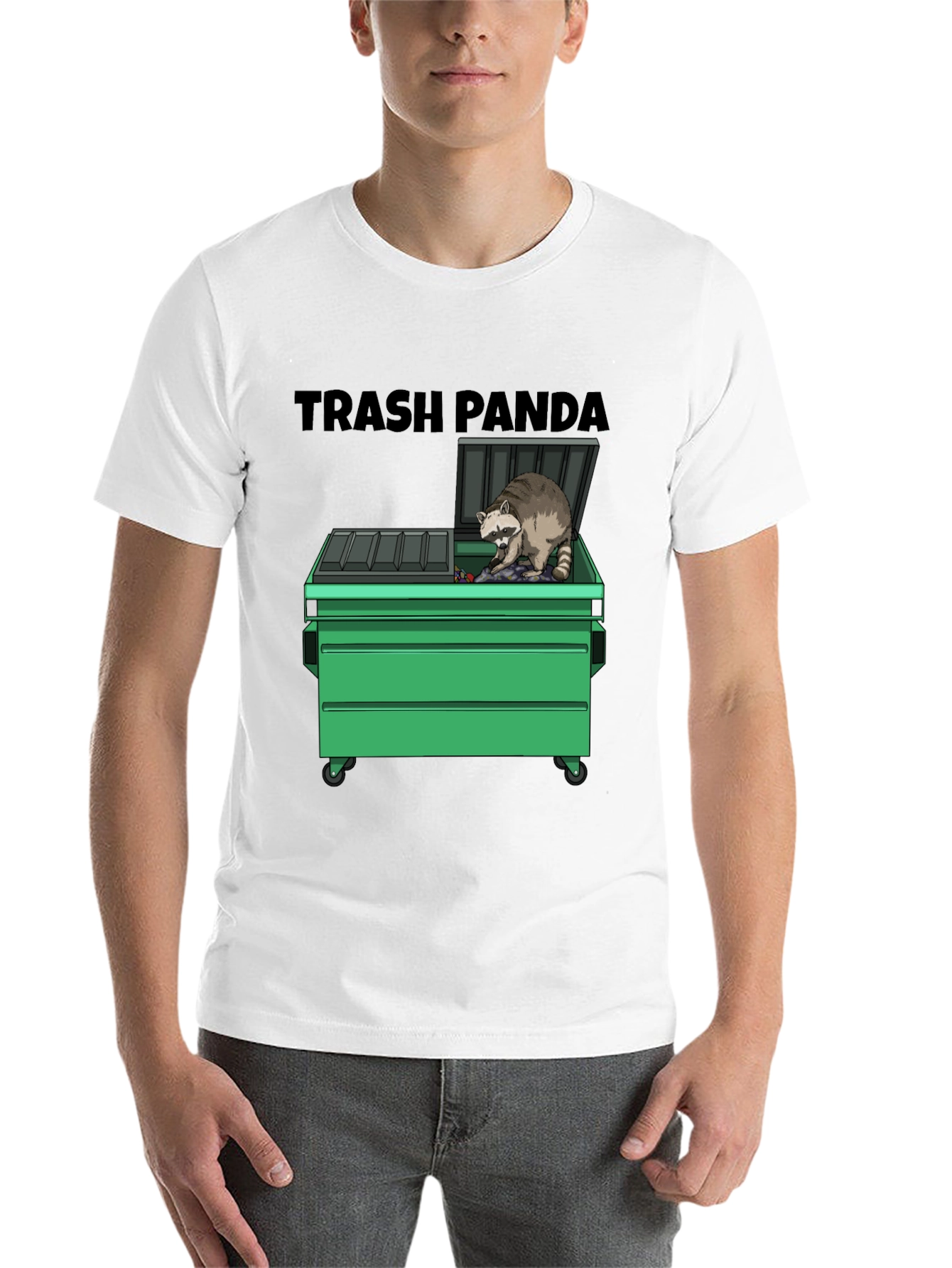 Black Trash Panda Graphic T-Shirt - Funny Raccoon Tee view 14