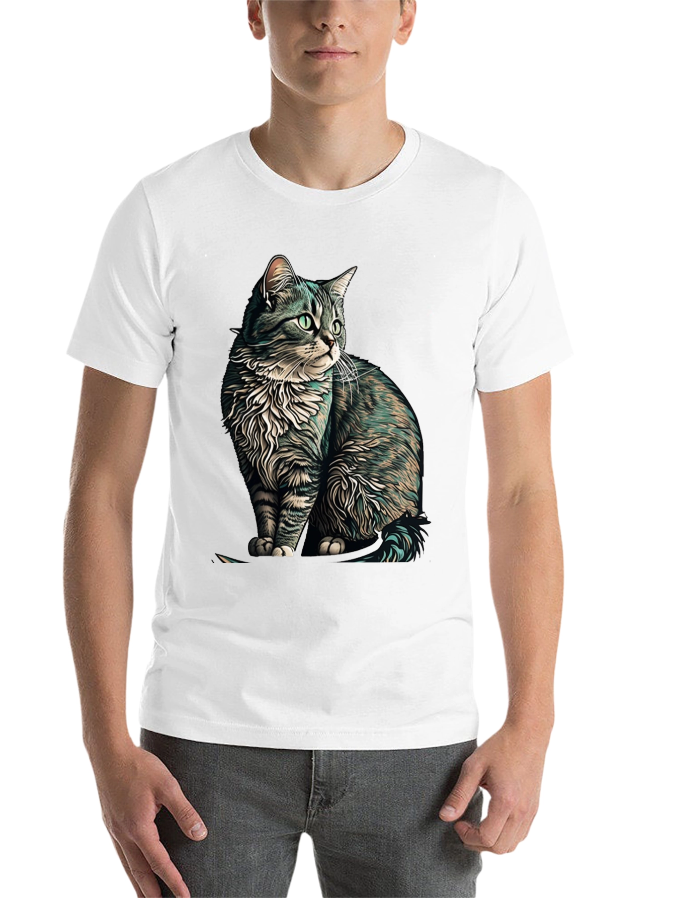 Black Cat Graphic Black T-Shirt view 14