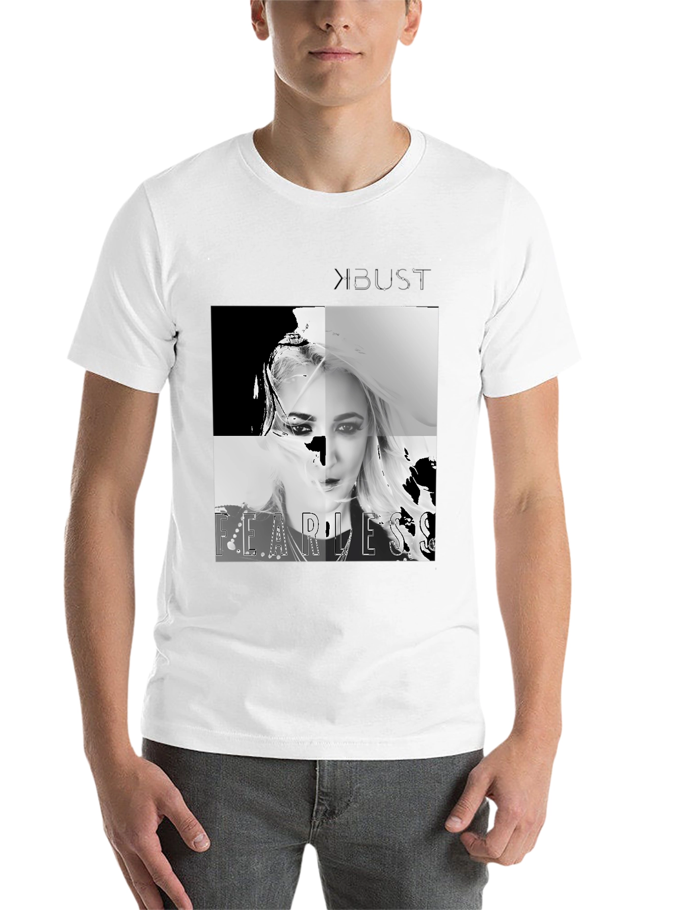 Black Fearless Graphic Tee - Men's Black T-Shirt view 14