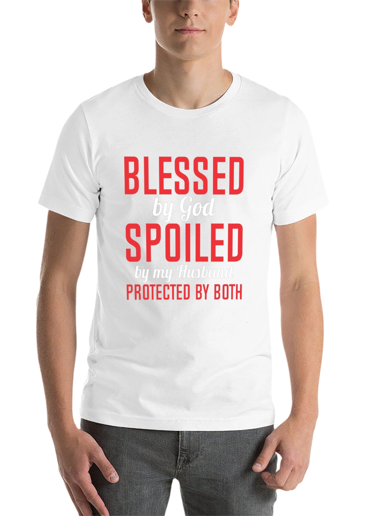 Black Blessed Spoiled Protected Graphic Tee view 14