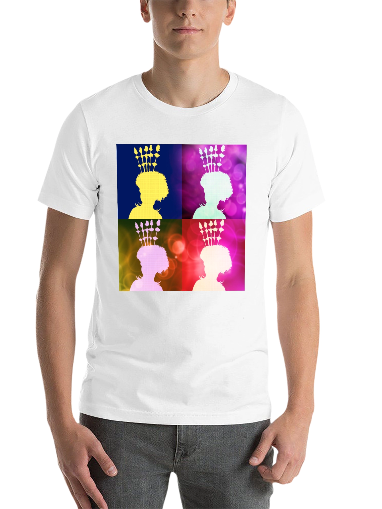 Black Pop Art Queen Graphic Tee - Stylish Unisex Black T-Shirt view 14