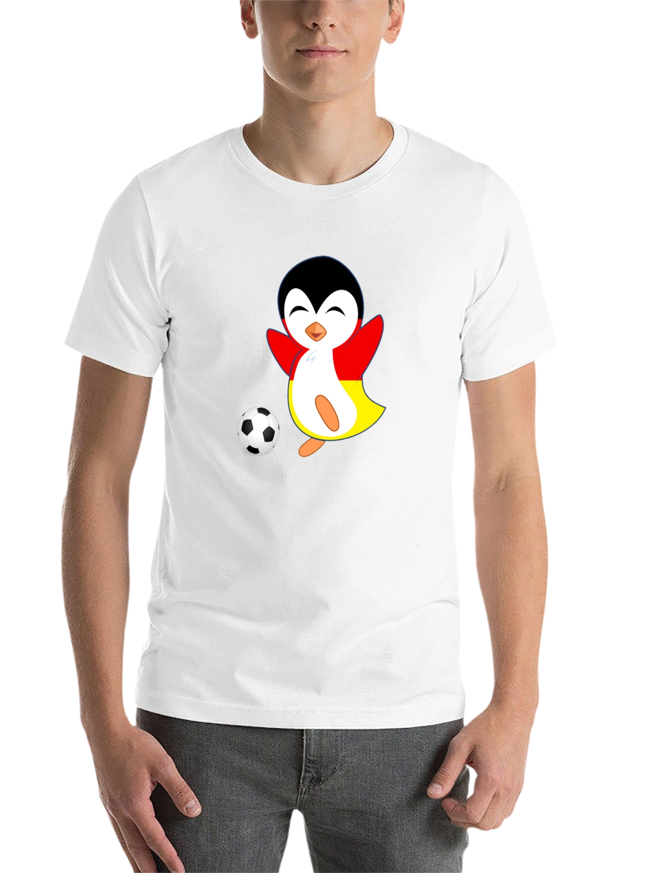 Soccer Penguin Graphic Tee - Black - 14