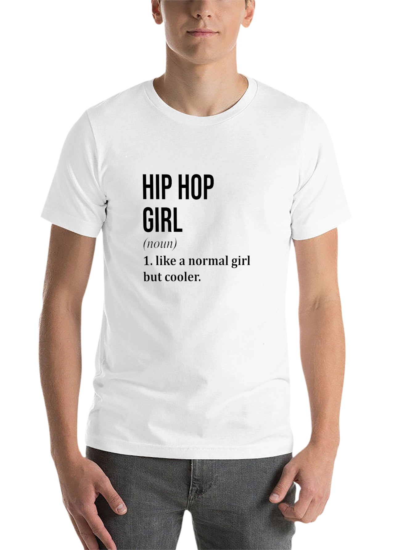 Black Hip Hop Girl Definition T-Shirt Cool Graphic Tee view 14