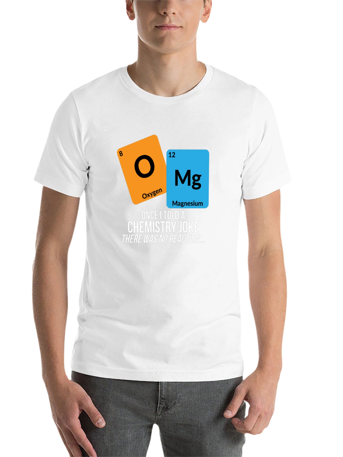 Black Funny Chemistry Joke T-Shirt - No Reaction view 14