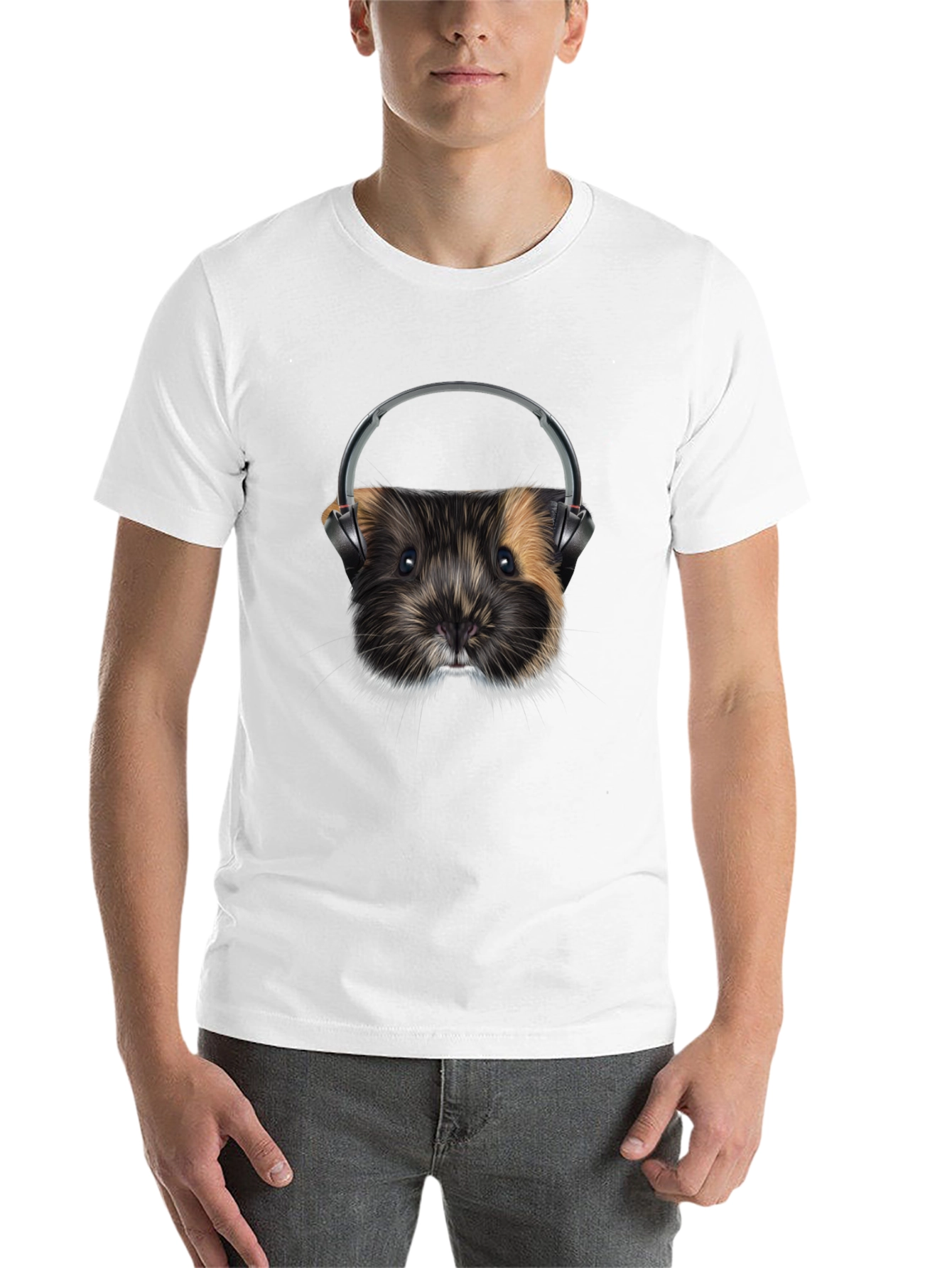 Black Guinea Pig DJ Graphic T-Shirt view 14