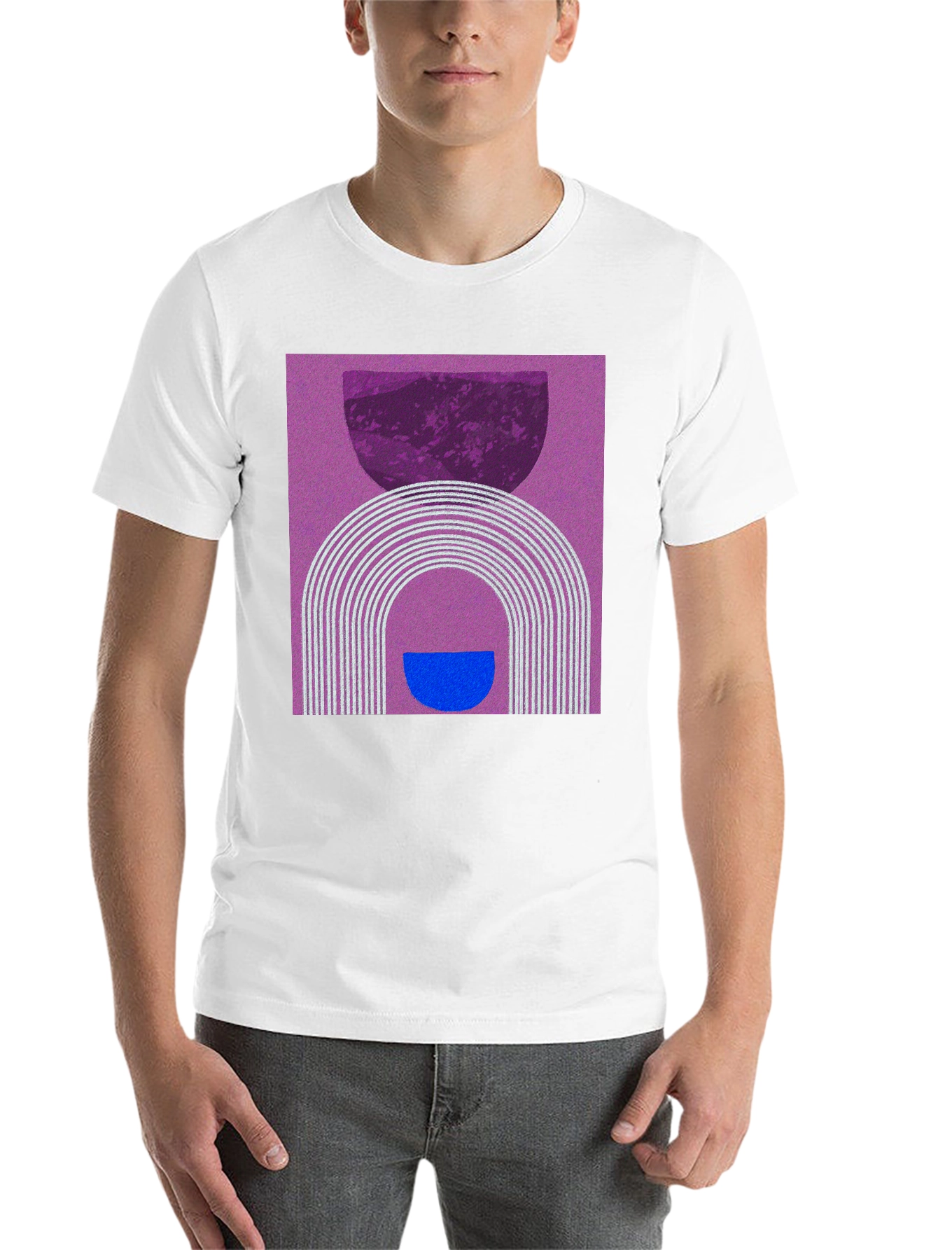 Black Abstract Graphic T-Shirt - Modern Artistic Design view 14