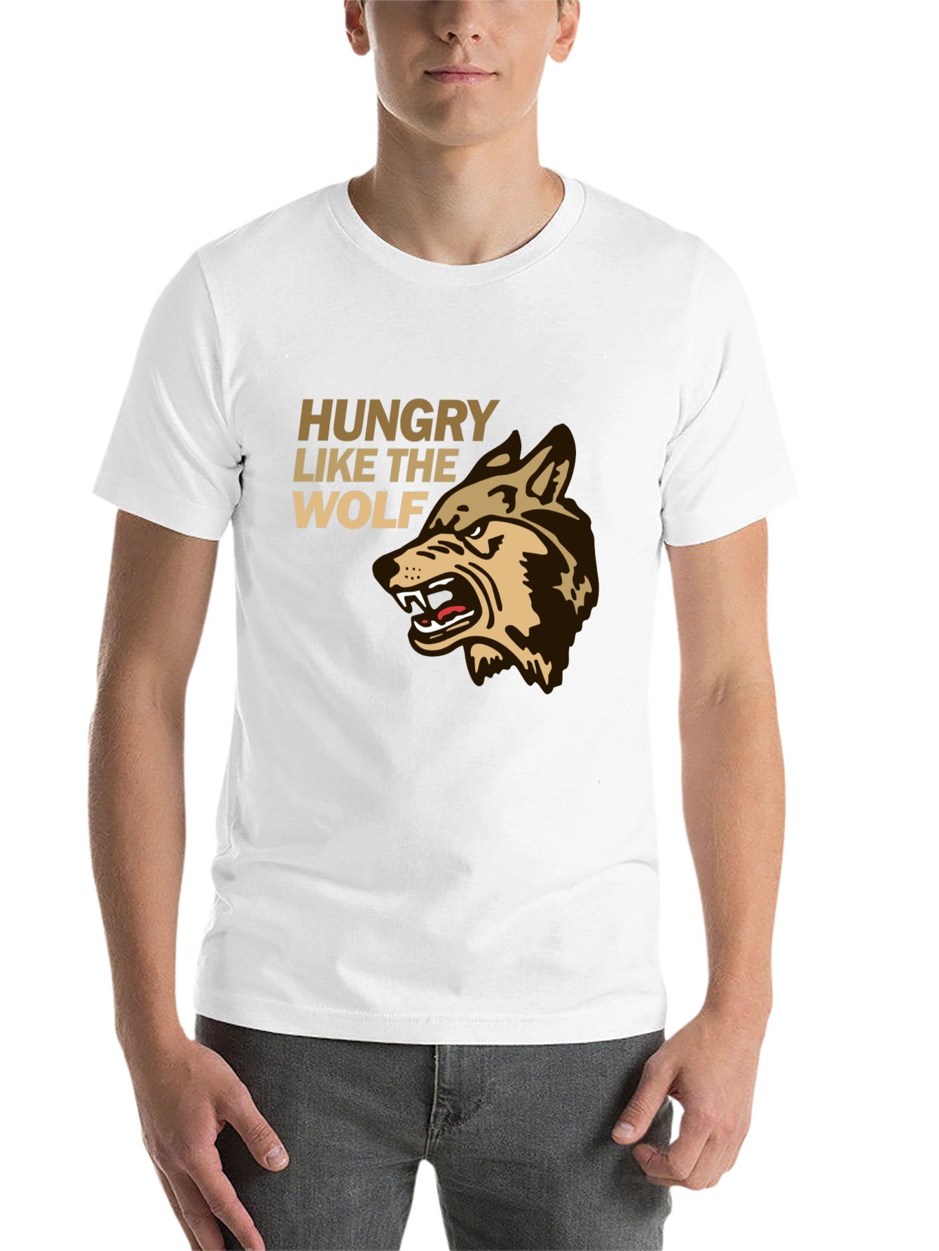 Black Hungry Like the Wolf Graphic Tee - Black view 14