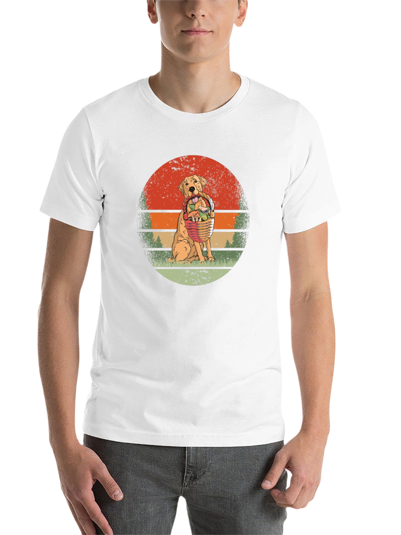 Dog Easter Basket Graphic T-Shirt - 14