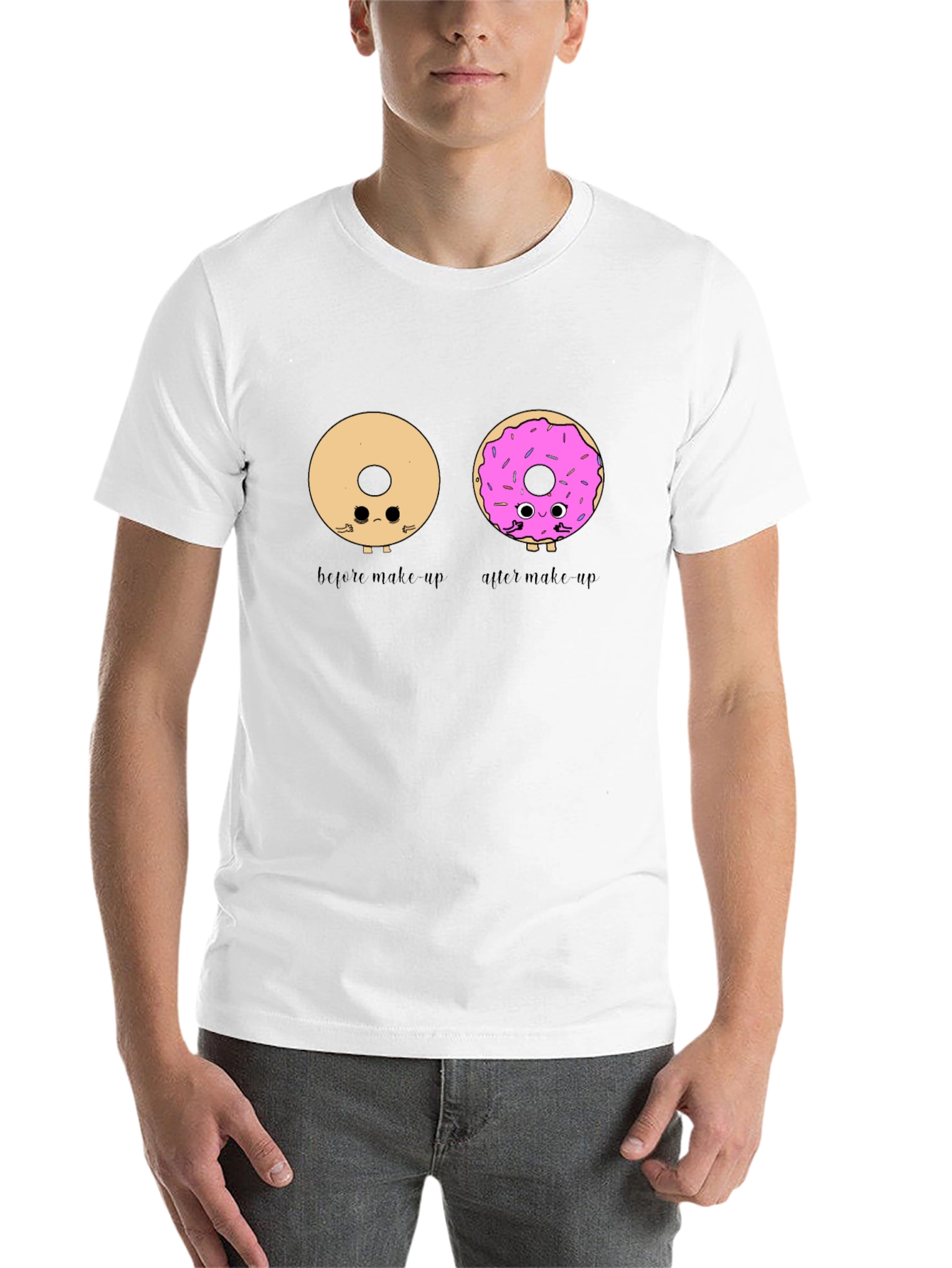 Black Donut Makeup T-Shirt - Humorous Graphic Tee view 14
