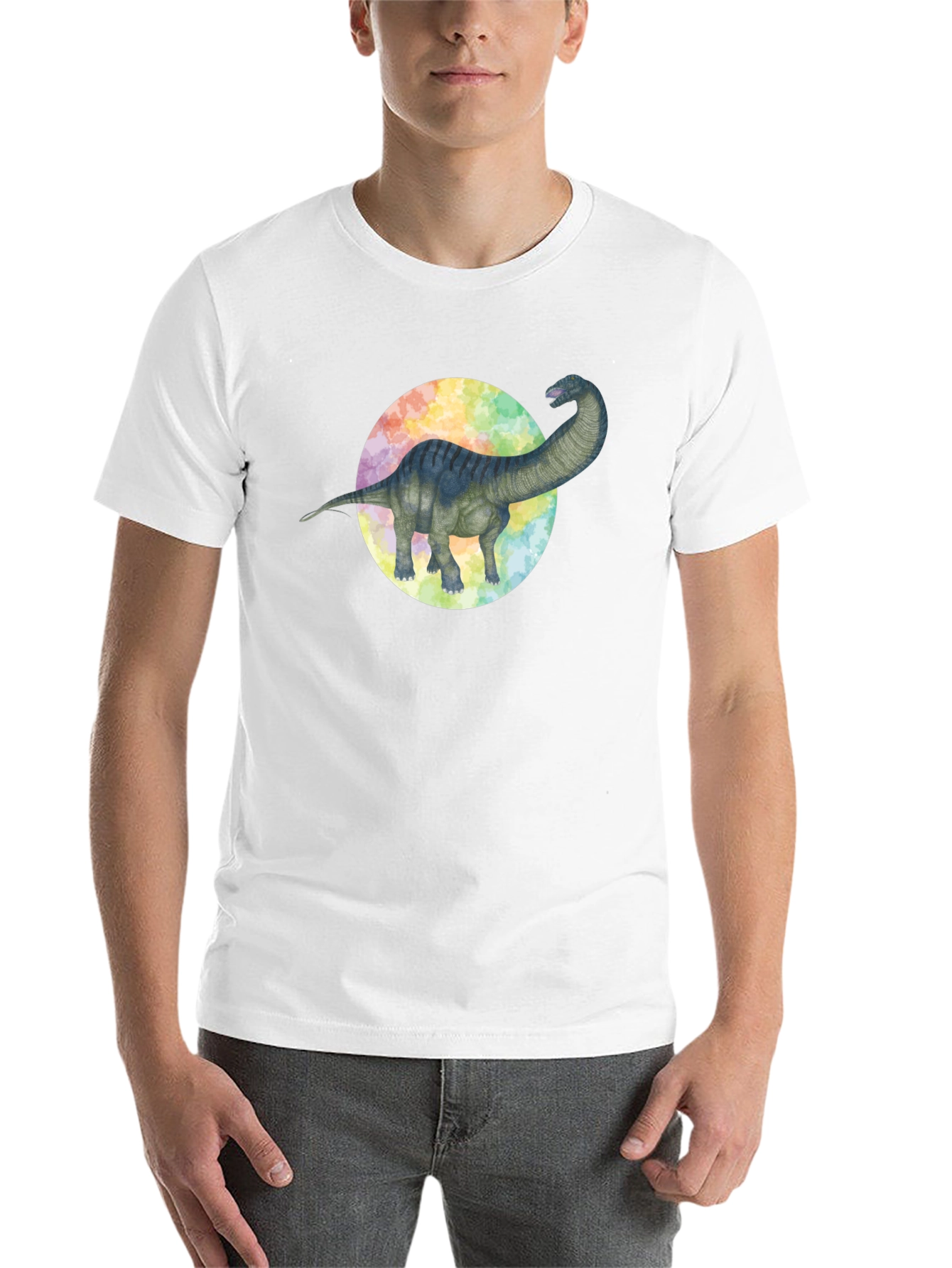 Black Dinosaur Graphic Tee - Brachiosaurus Black T-Shirt view 14