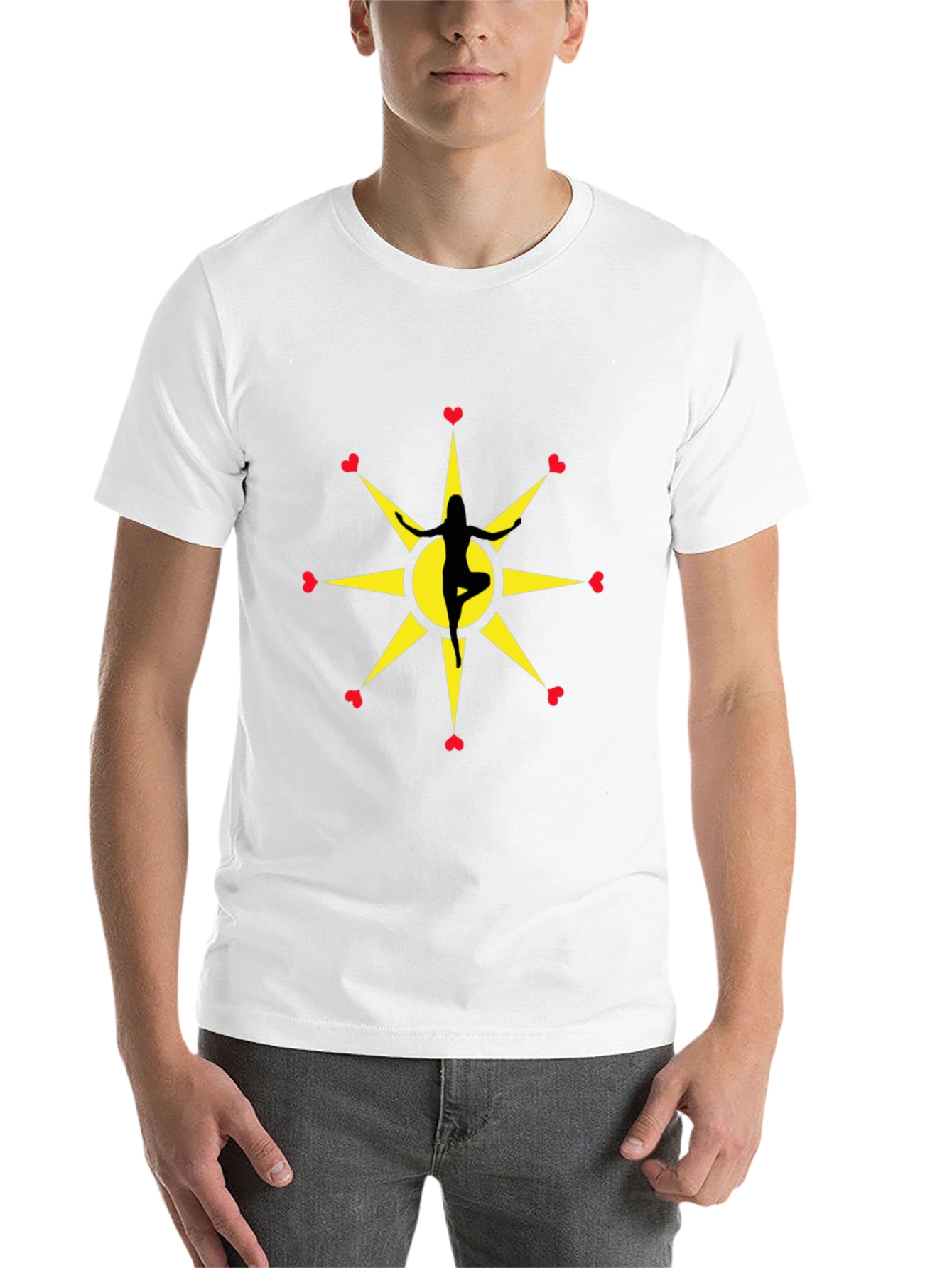 Black Yoga Love Starburst Black T-Shirt view 14