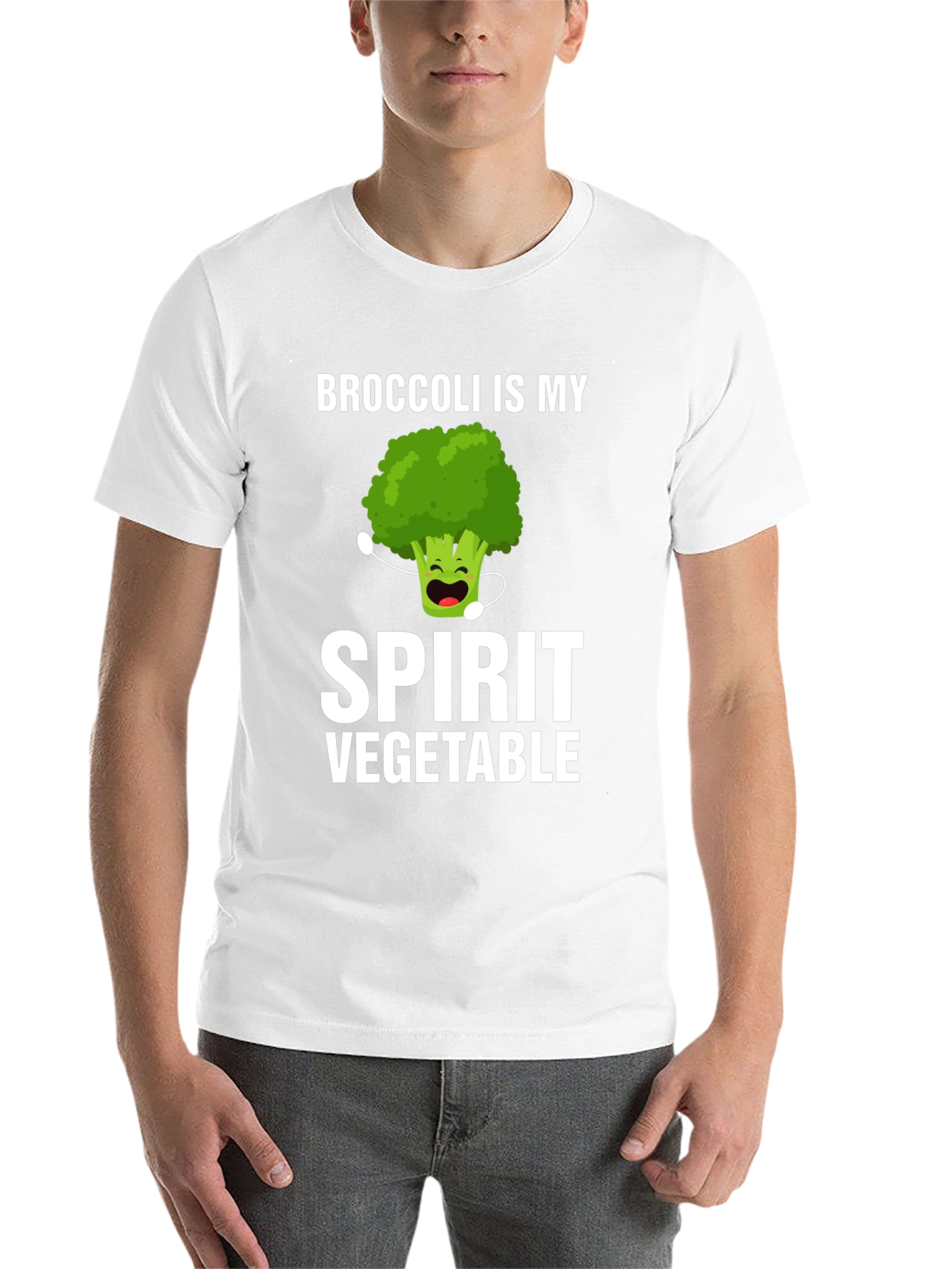 Black Broccoli Spirit Vegetable T-Shirt Funny Foodie Tee view 14