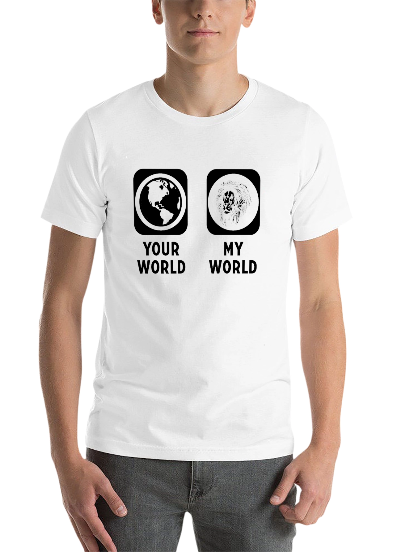 Black Your World My World Graphic Print T-Shirt view 14