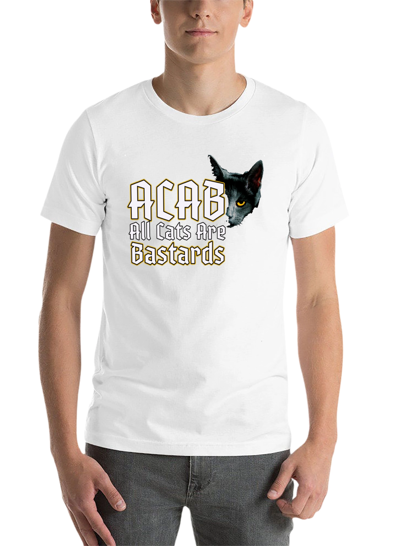 Black ACAB All Cats Are Bastards Black T-Shirt view 14