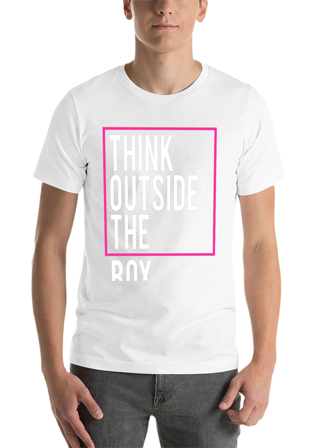 Black Think Outside the Box Graphic T-Shirt view 14