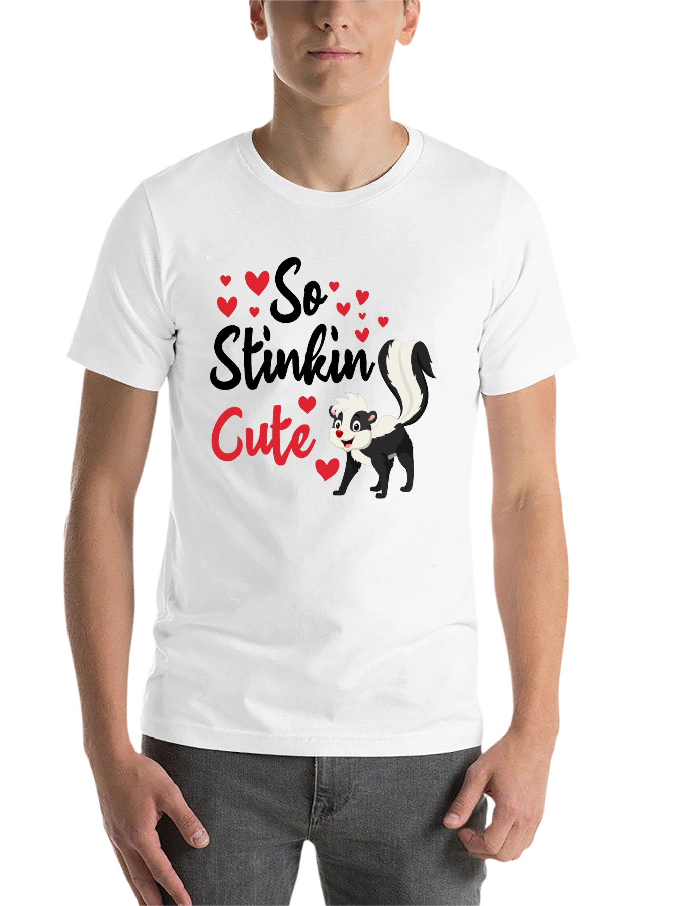 Black So Stinkin' Cute Skunk T-Shirt view 14