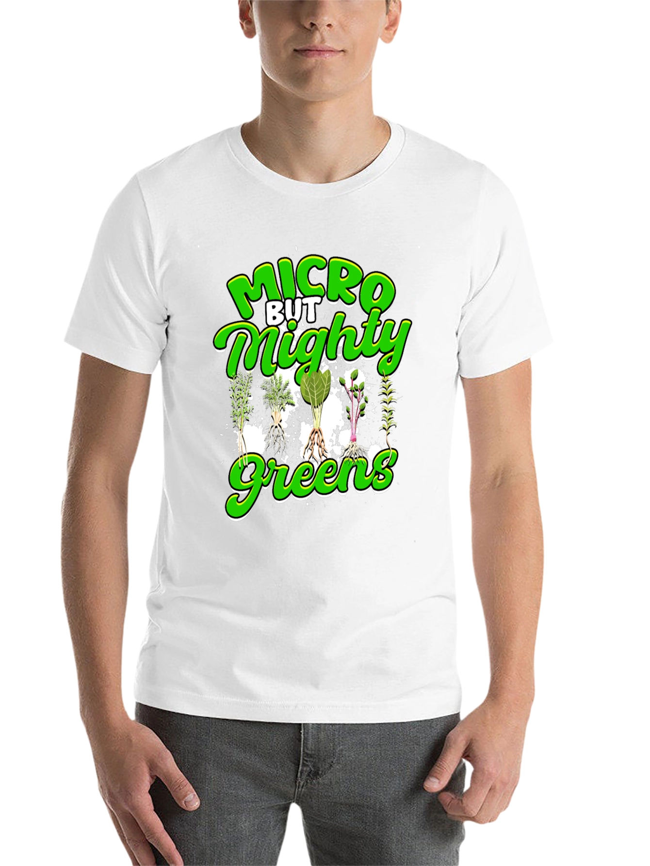 Black Micro But Mighty Greens T-Shirt - Black view 14