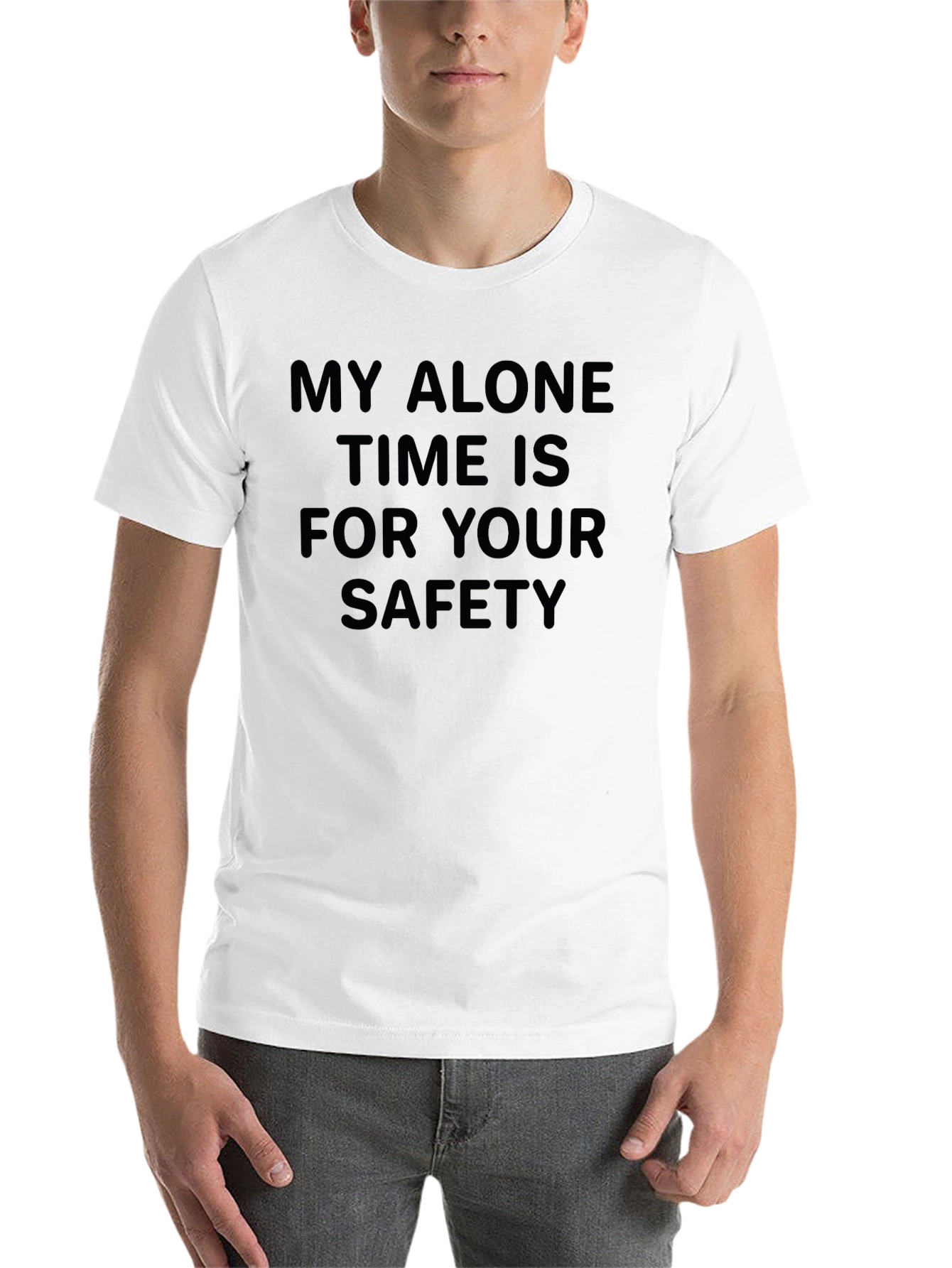 Black Alone Time Safety Graphic Tee view 14