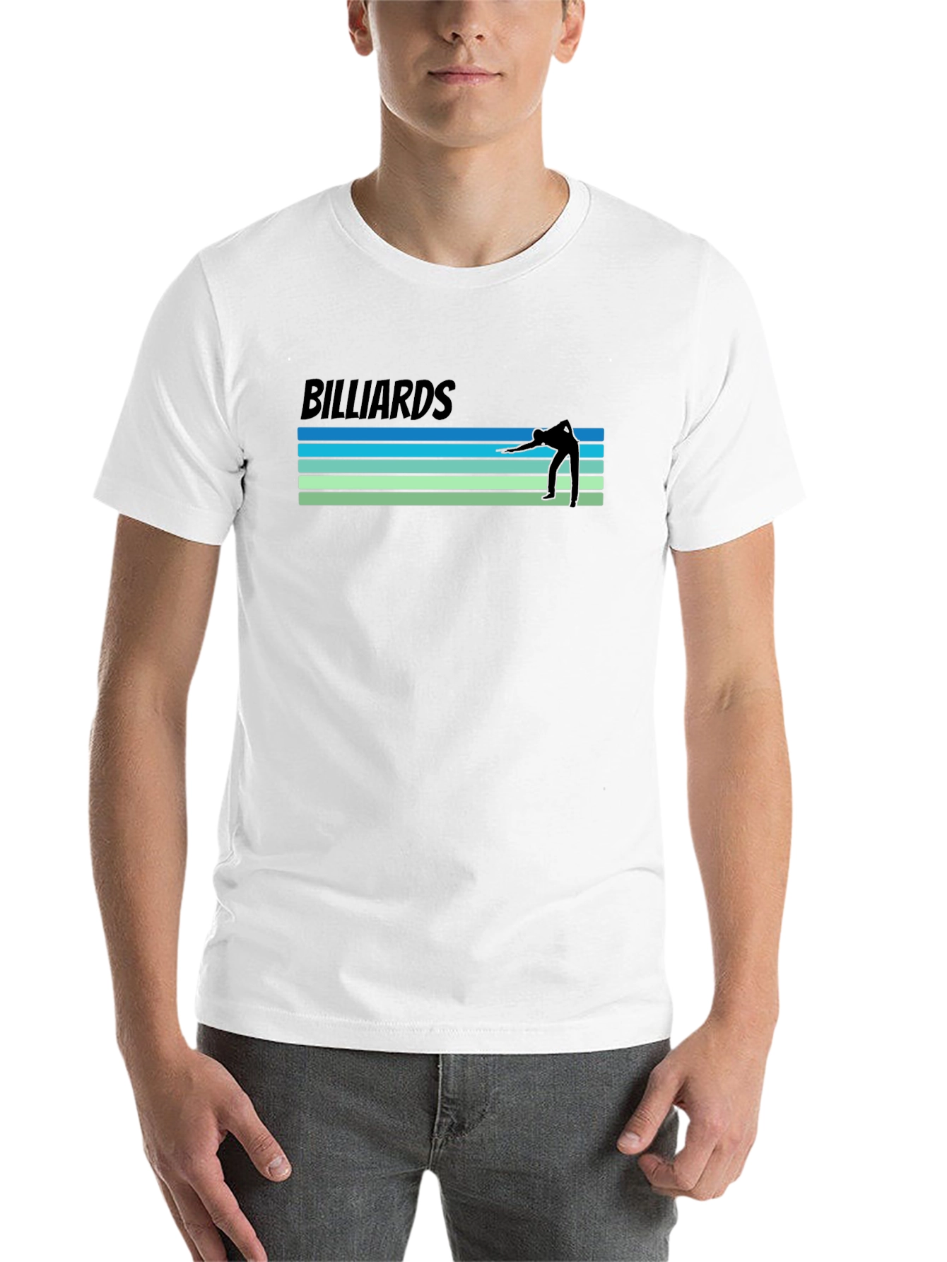 Black Billiards Retro Style Graphic T-Shirt view 14