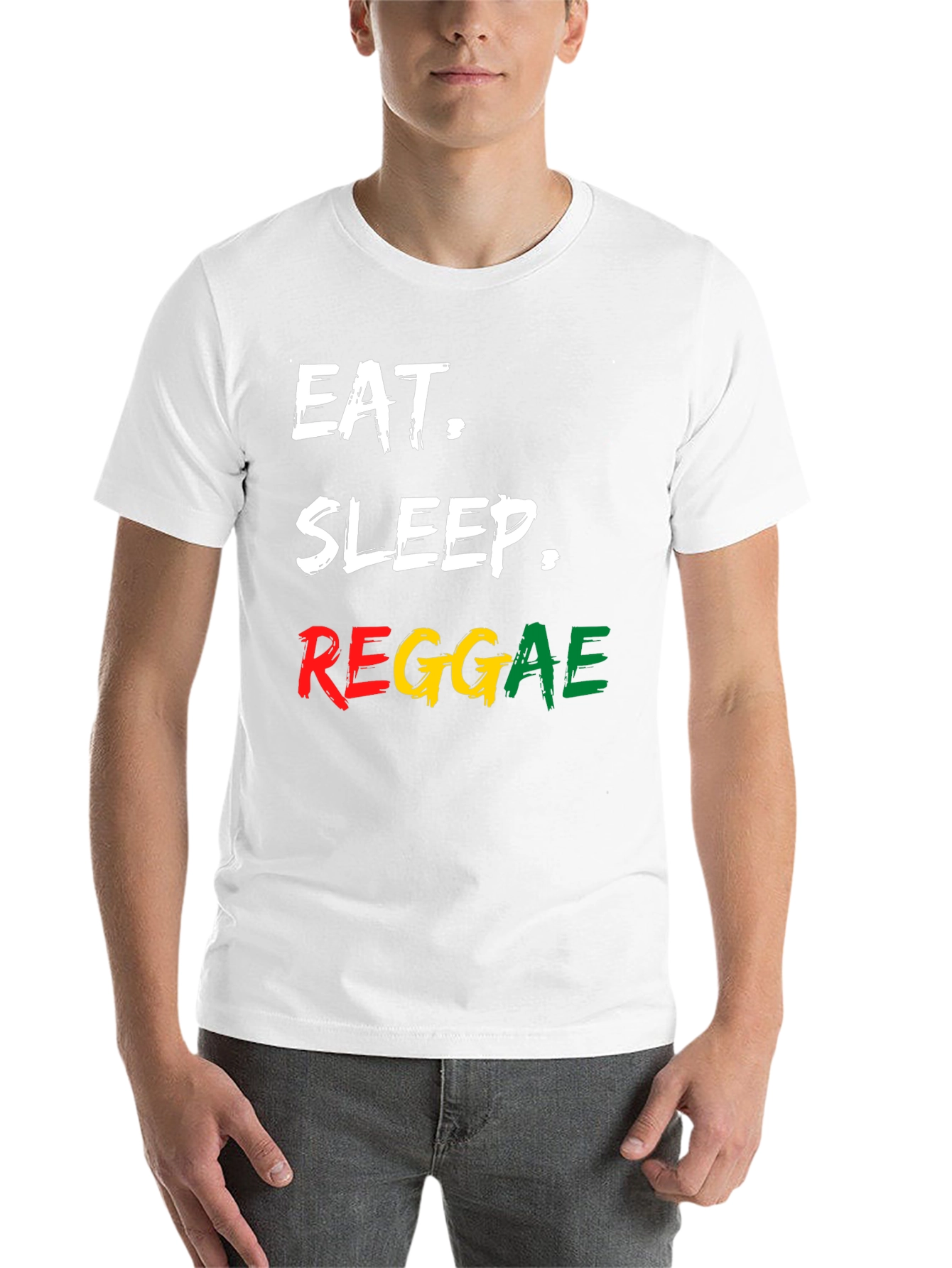 Black Eat Sleep Reggae T-Shirt - Cool Graphic Tee view 14