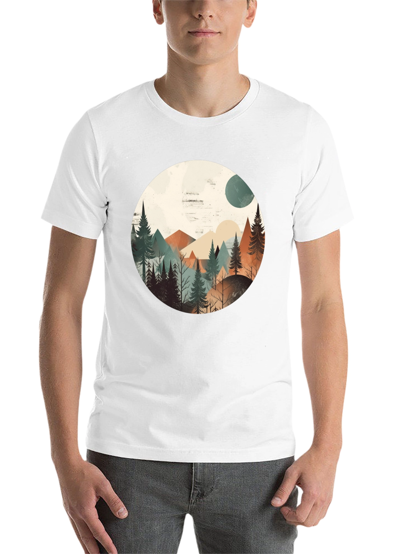 Black Mountainscape Graphic Tee - Unisex Comfort view 14