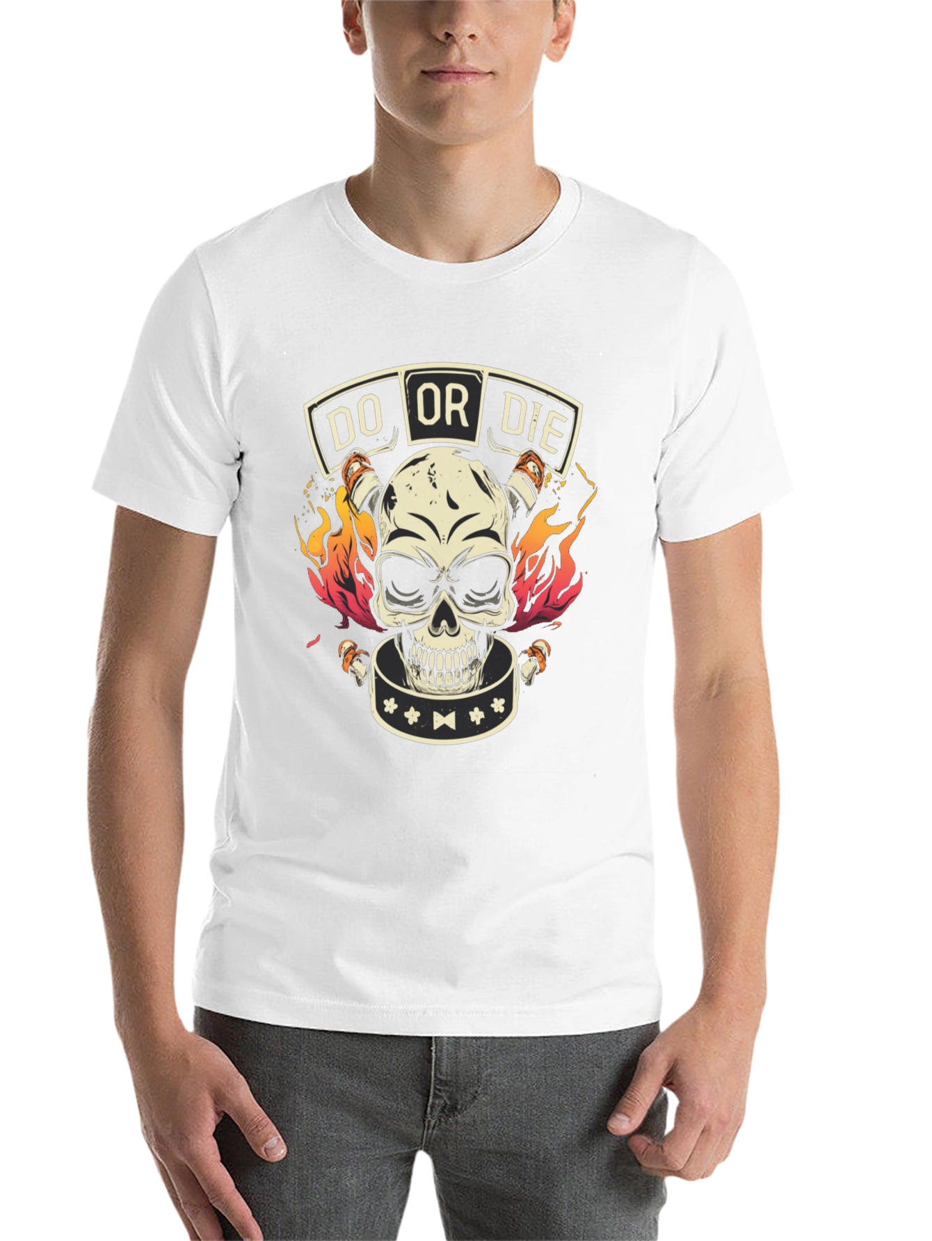 Black Do or Die Skull Graphic Tee - Bold Style view 14