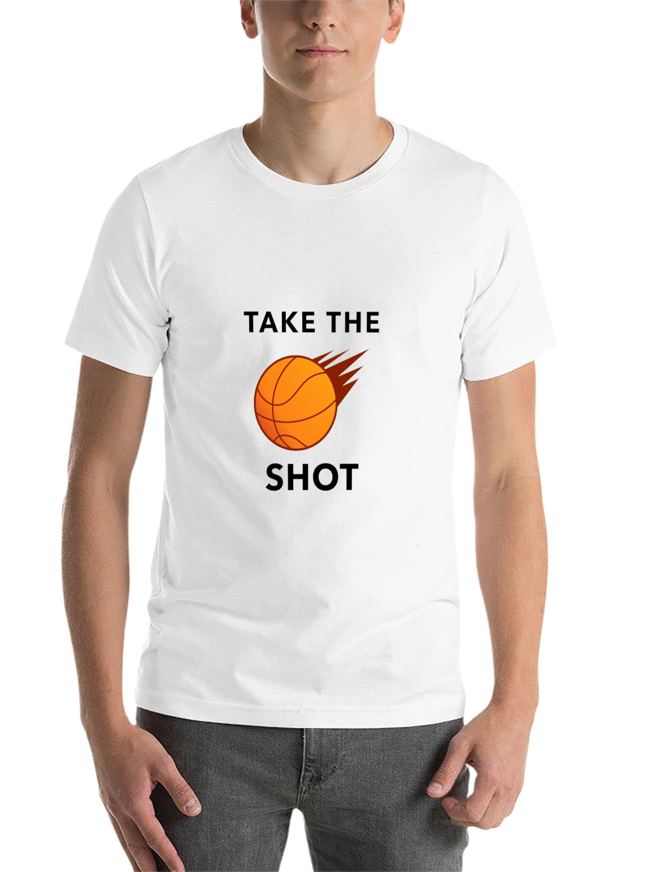 Black Basketball Take The Shot Graphic T-Shirt view 14