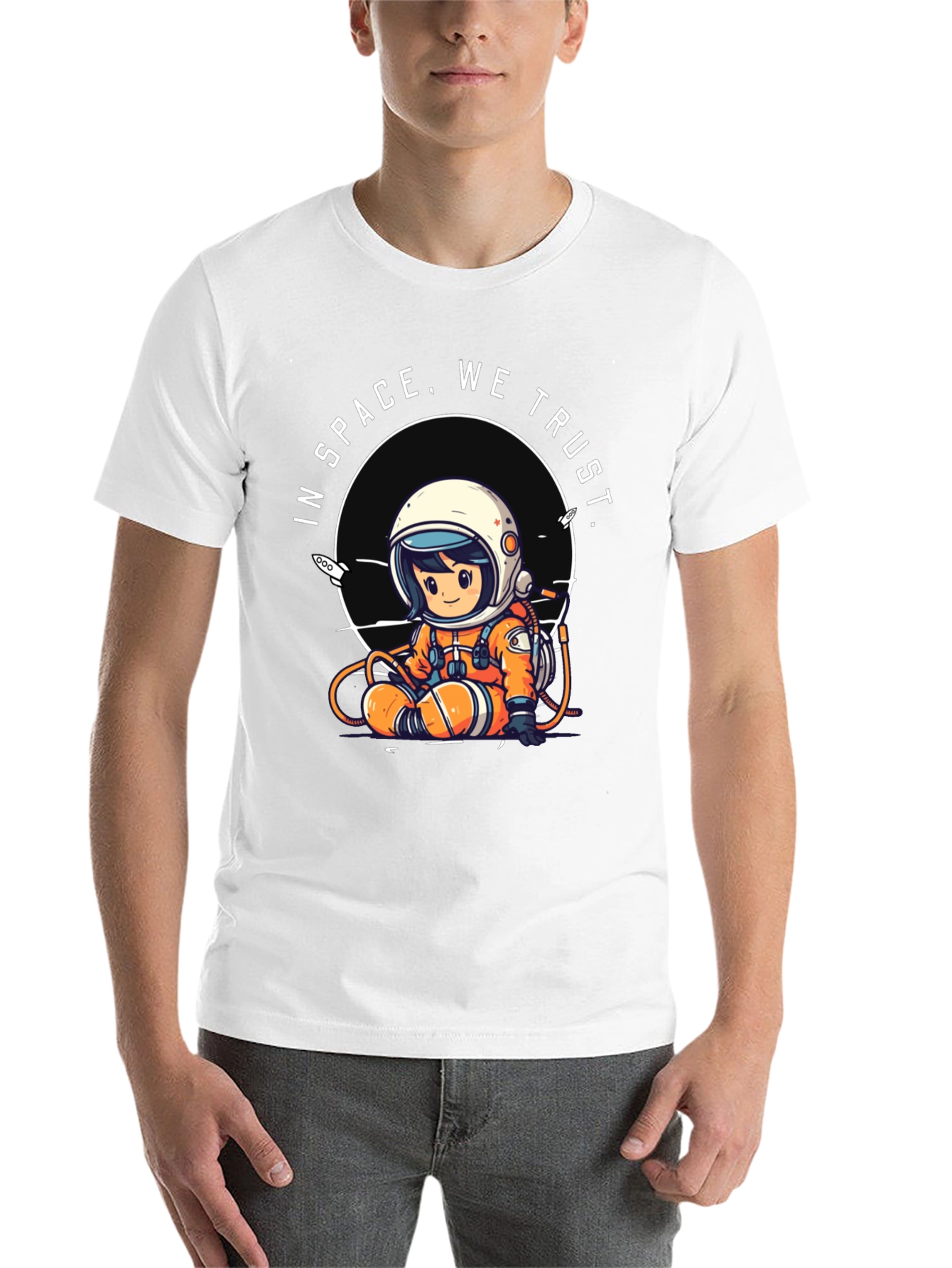 Black In Space We Trust Black Graphic Tee view 14