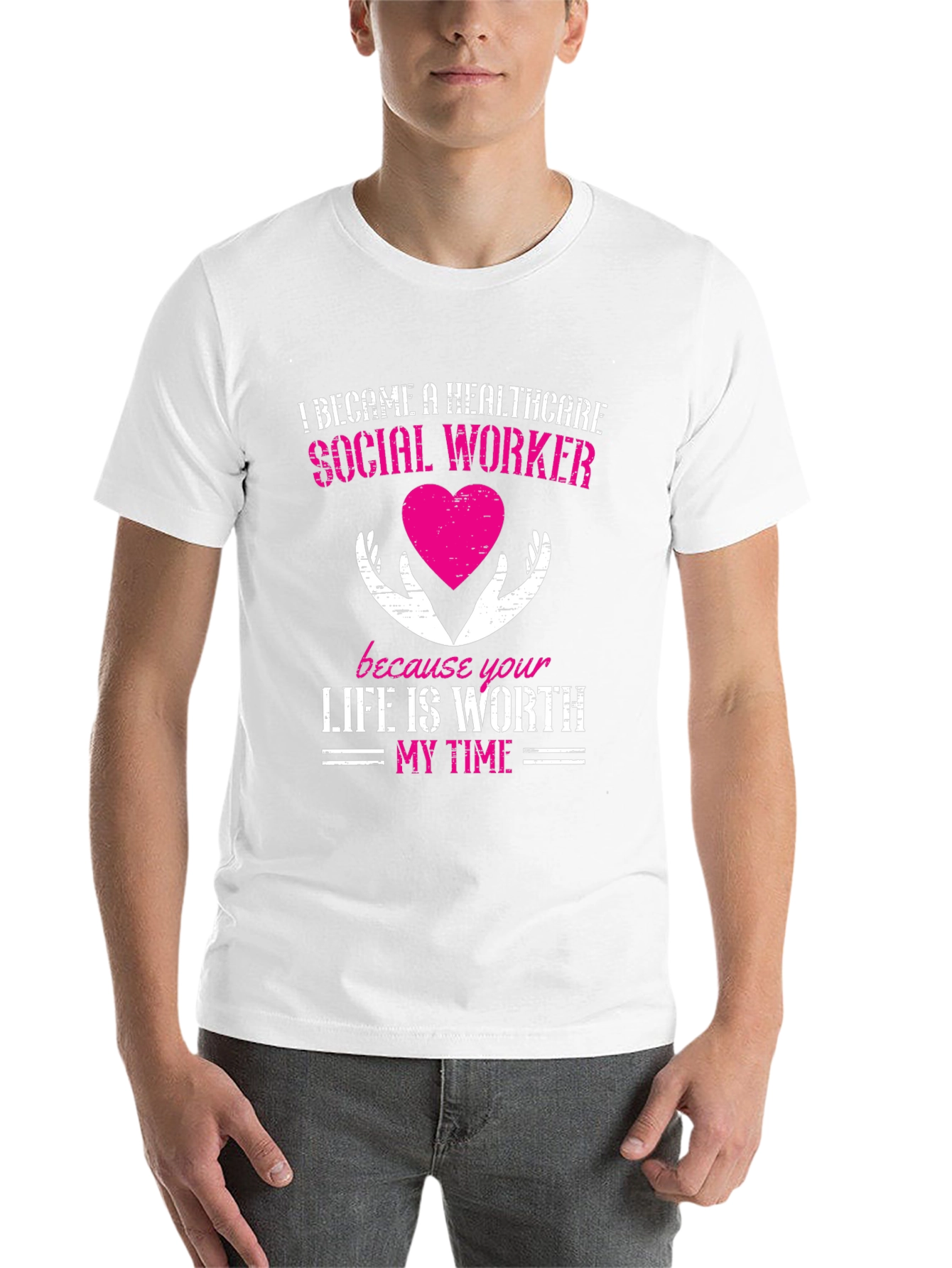 Black Healthcare Social Worker Graphic T-Shirt view 14
