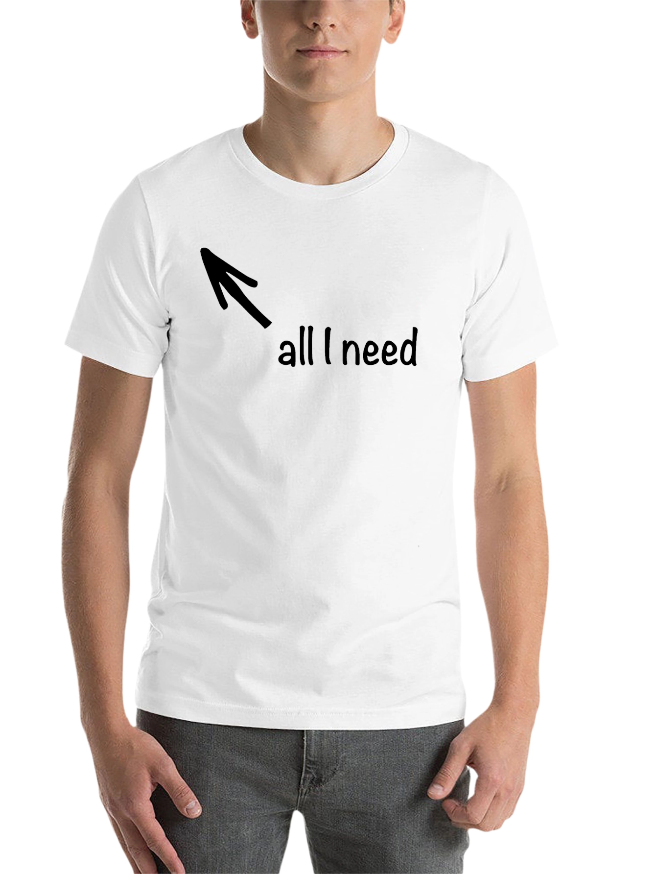 Black All I Need Arrow Graphic T-Shirt - Soft Cotton view 14