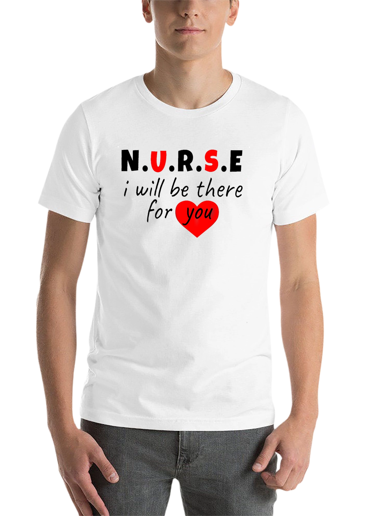 Black Nurse Heartbeat T-Shirt - I Will Be There For You view 14