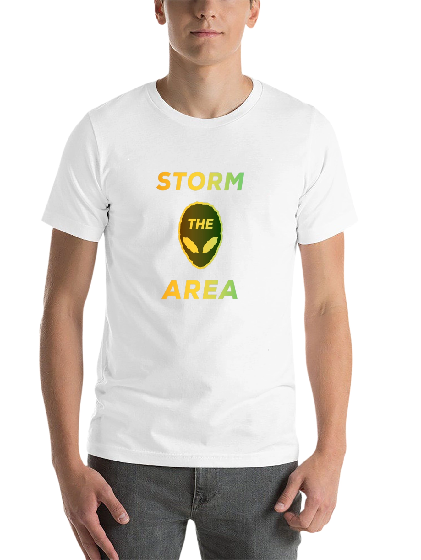 Black Storm the Area Alien Graphic T-Shirt view 14