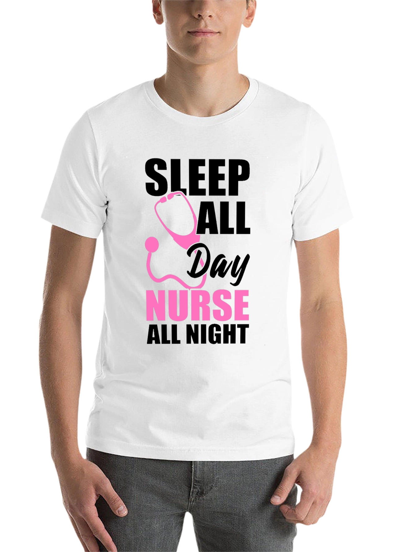 Black Nurse Sleep All Day T-Shirt view 14