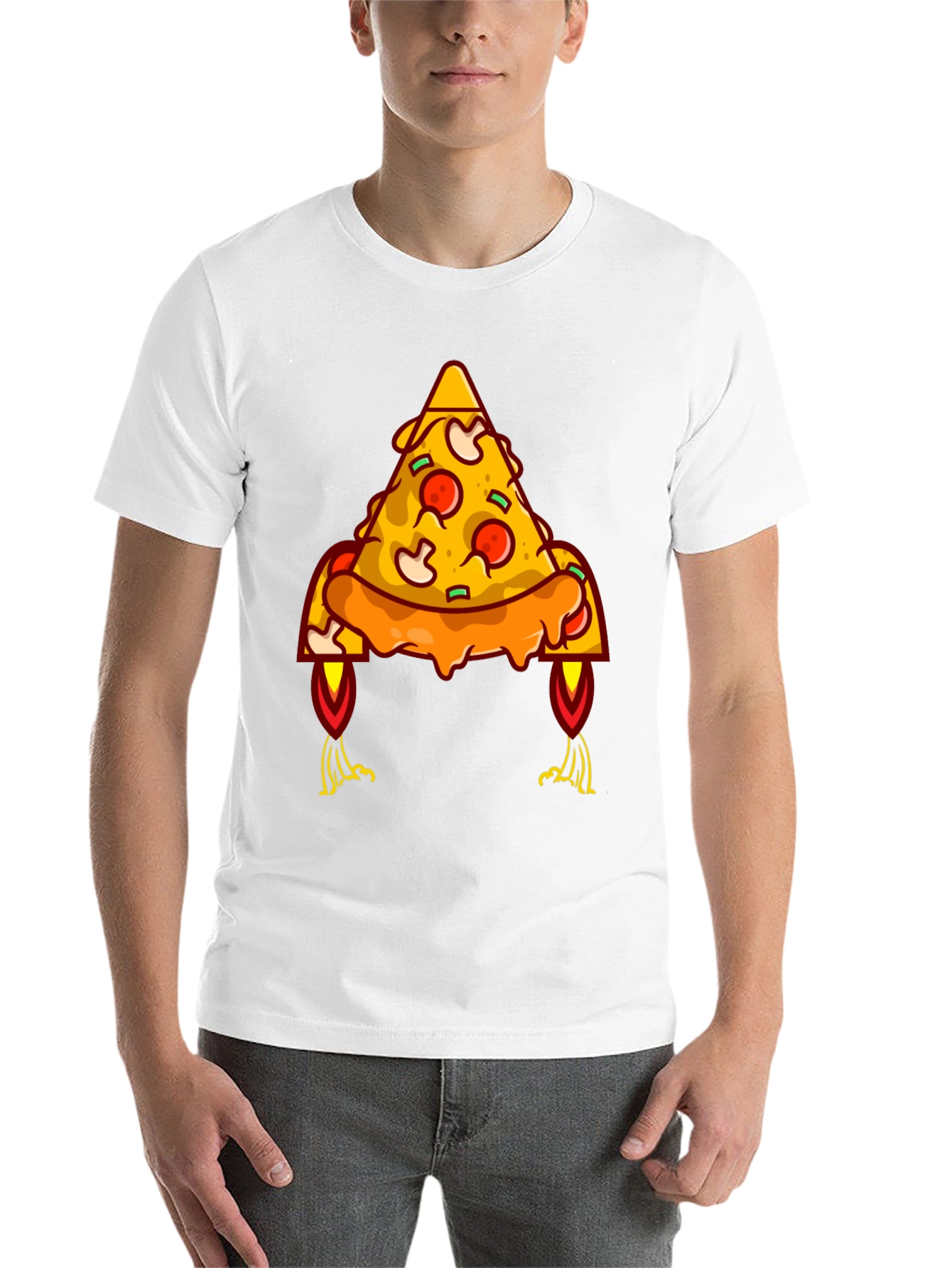 Black Pizza Rocket Graphic Tee - Black view 14