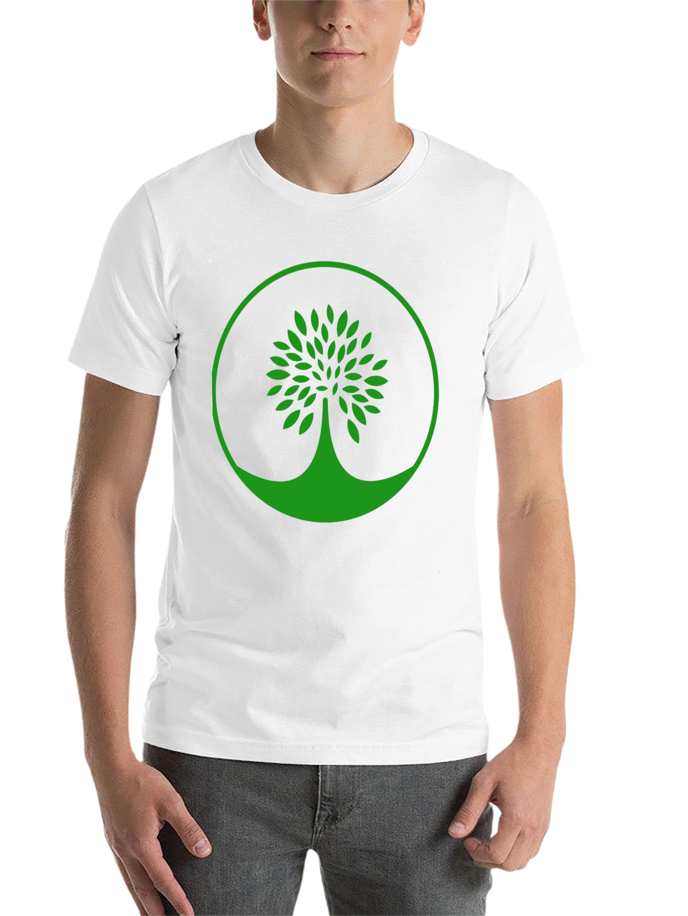 Black Green Tree Graphic Black T-Shirt view 14